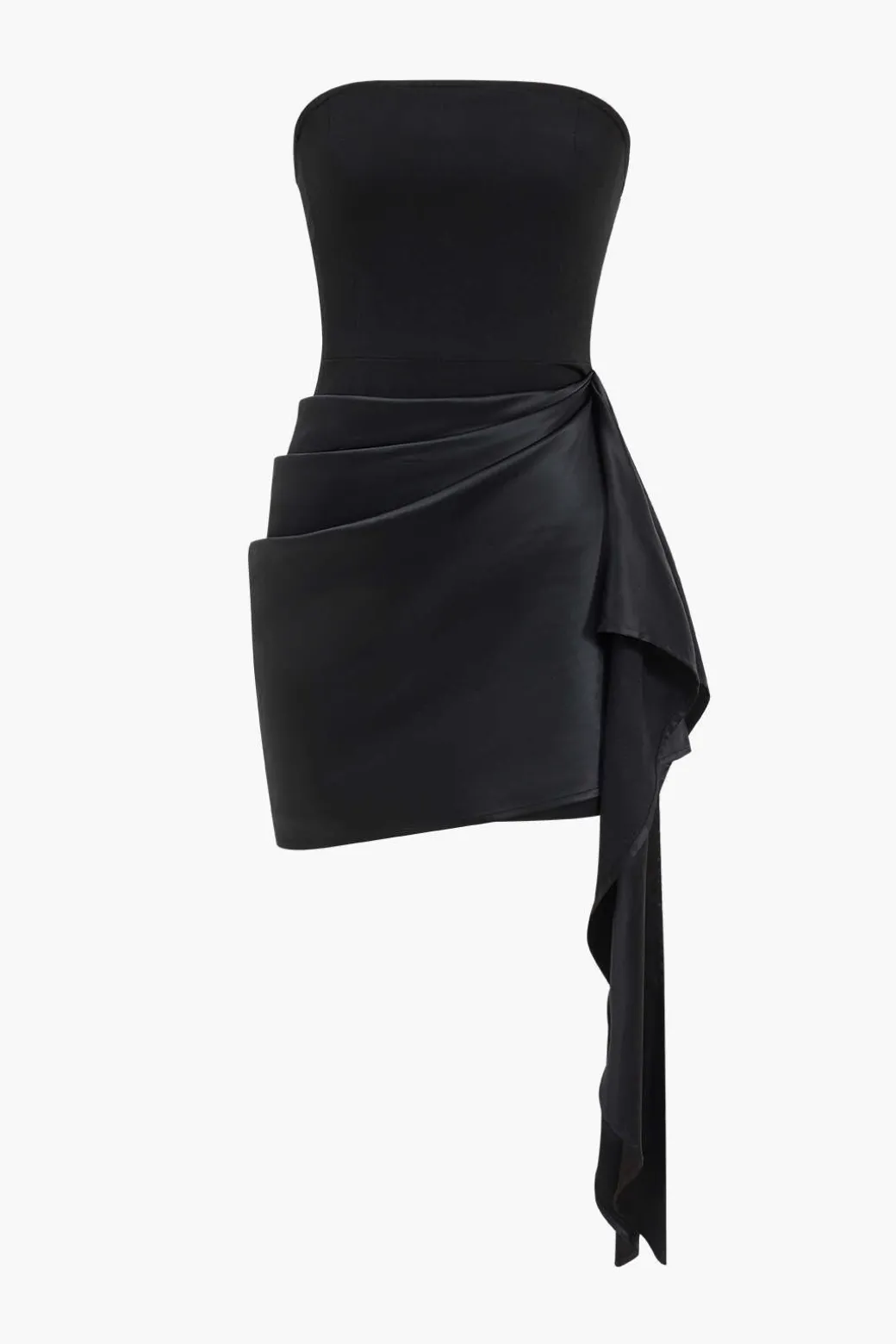 New Asymmetrical Strapless Mini Dress Mini Dresses
