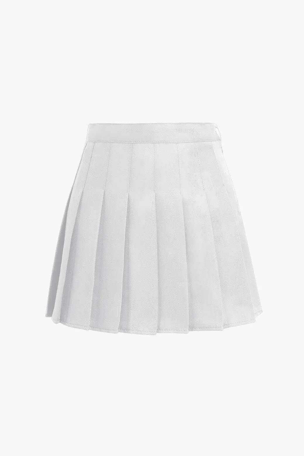 Cheap Basic Pleated Mini Skirt Skirts