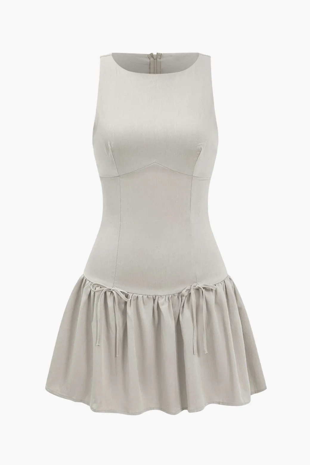 Outlet Bow Detail Sleeveless Mini Dress Mini Dresses