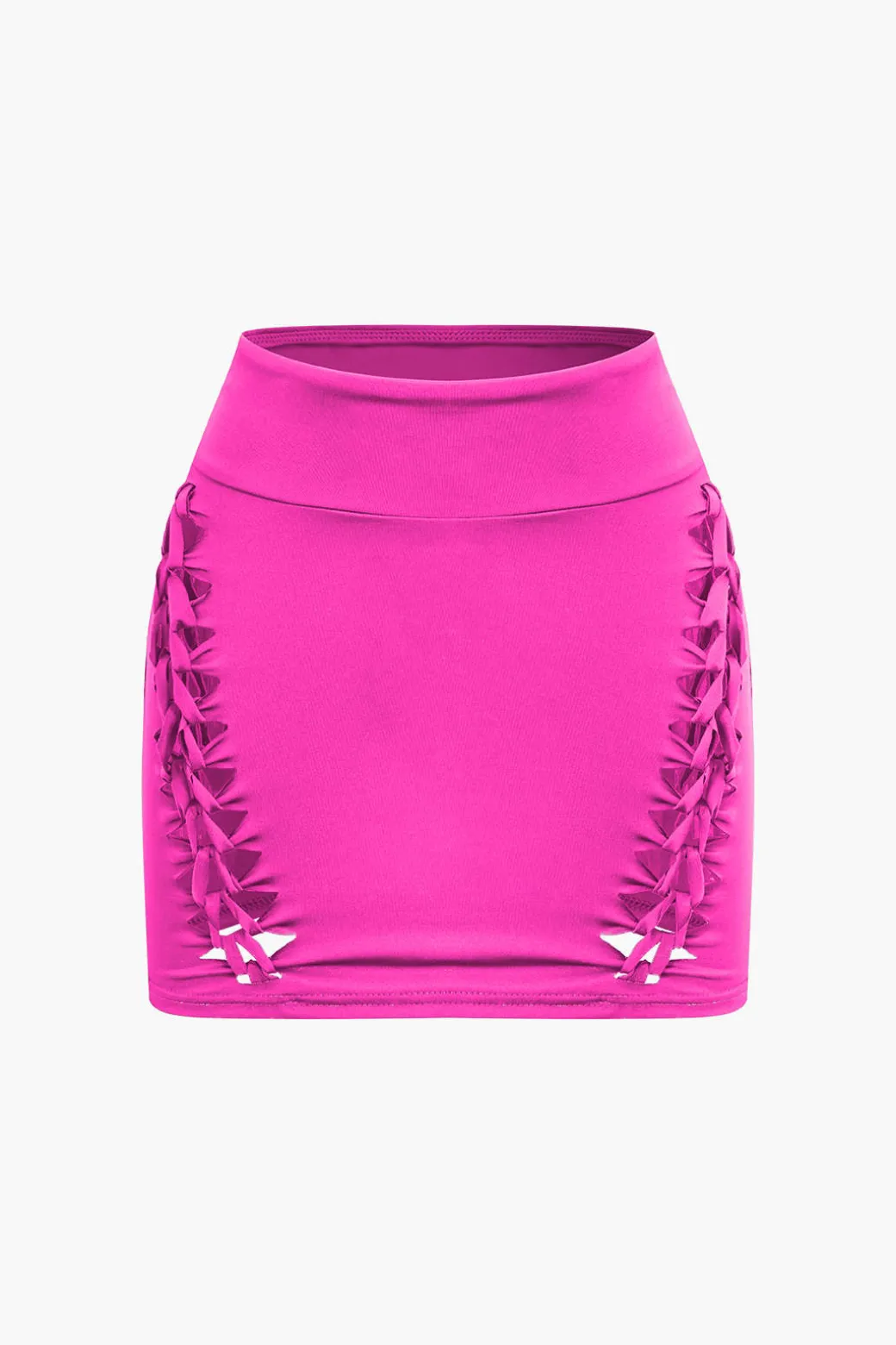 Best Braided Cut Out Round Neck Tank Top And Skirt Set Skirt Sets | Vacation Sets
