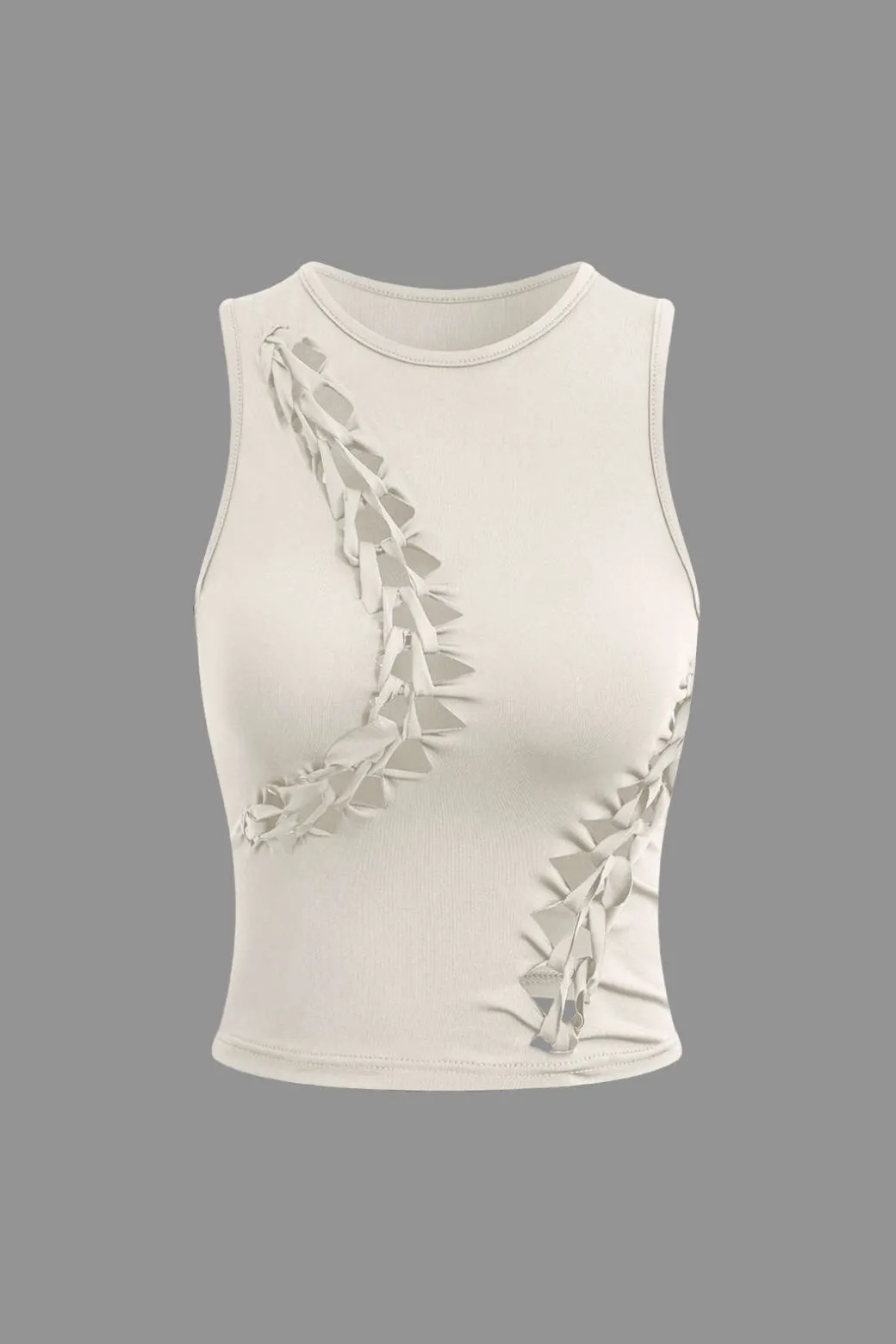 Best Braided Cut Out Round Neck Tank Top And Skirt Set Skirt Sets | Vacation Sets