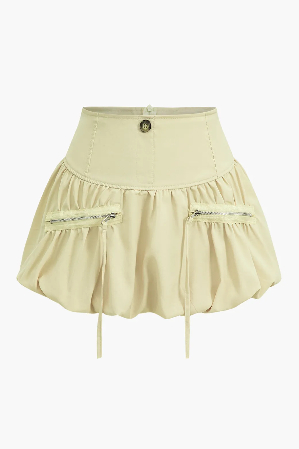 Flash Sale Bubble Hem Mini Skirt With Zip Pocket Detail Skirts