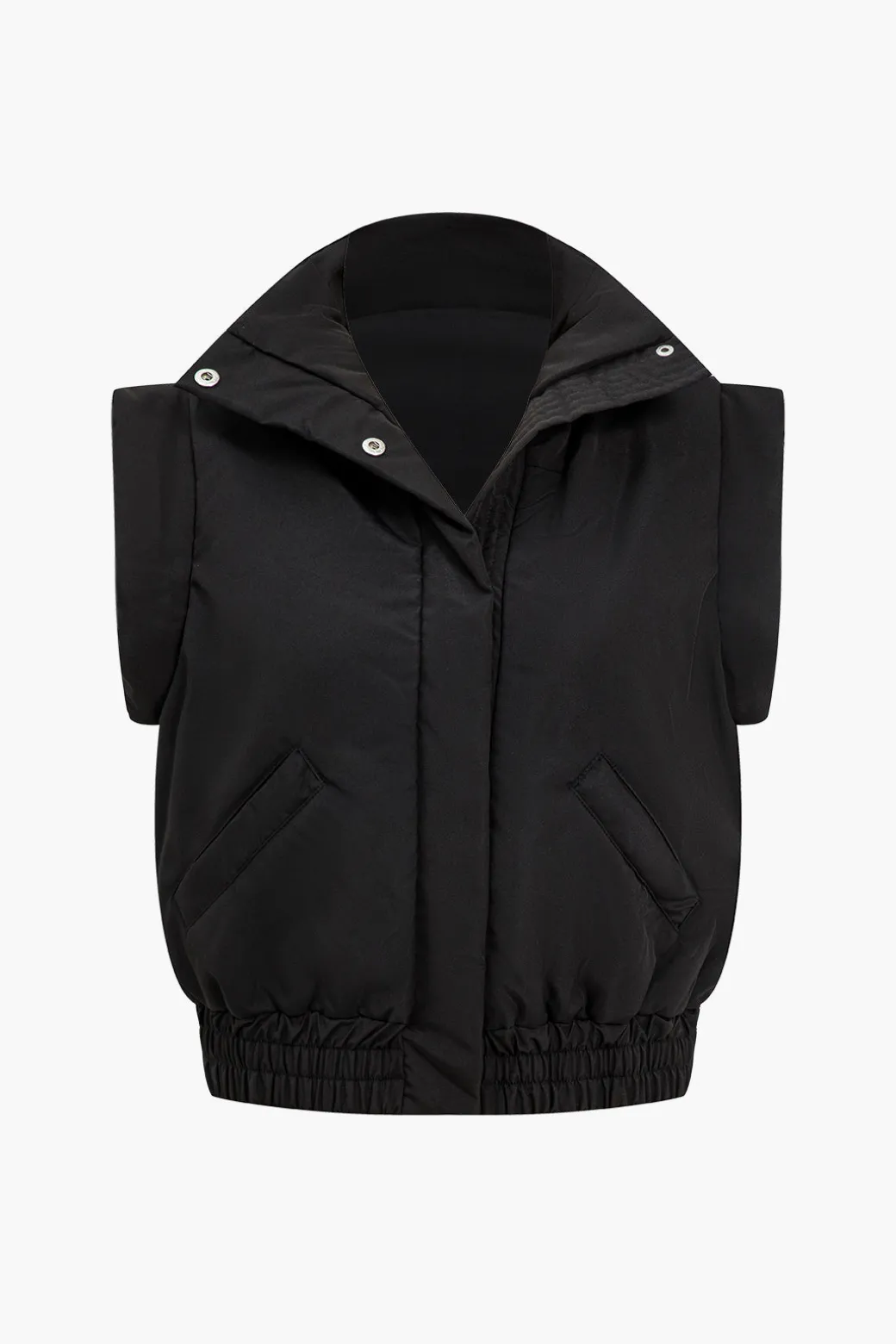 New Button Detail Padded Vest Outerwear | Outerwear