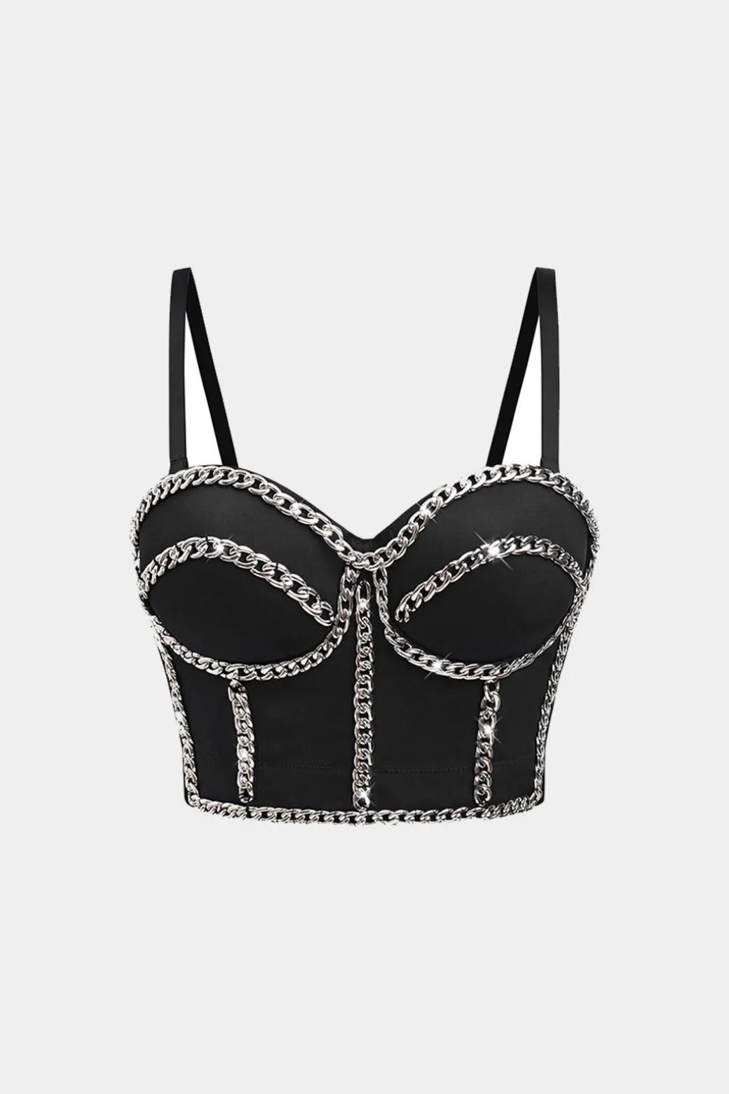 New Chain Bustier Cami Top Corset & Bustier Tops