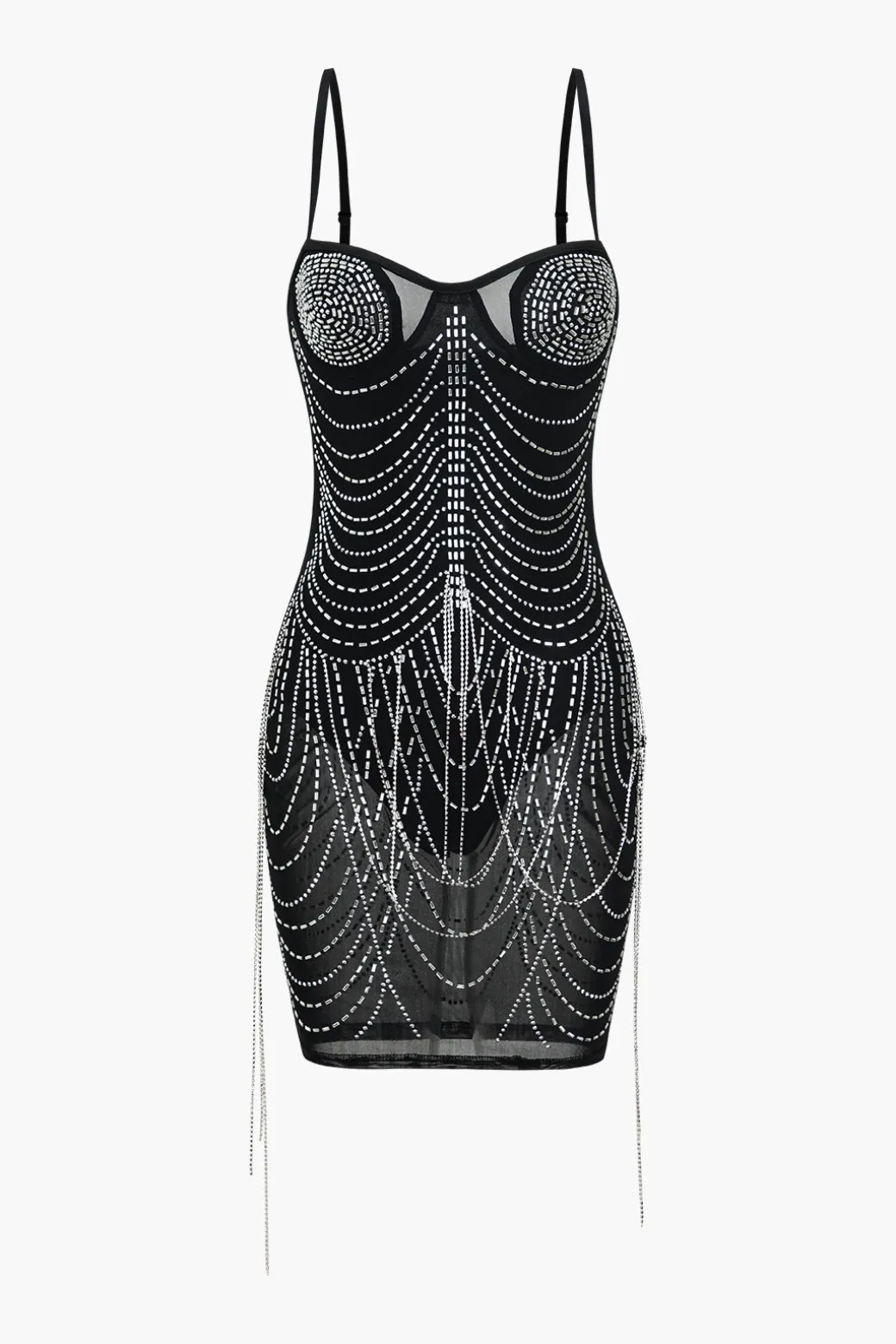 Hot Chain Fringe Mini Dress Mini Dresses