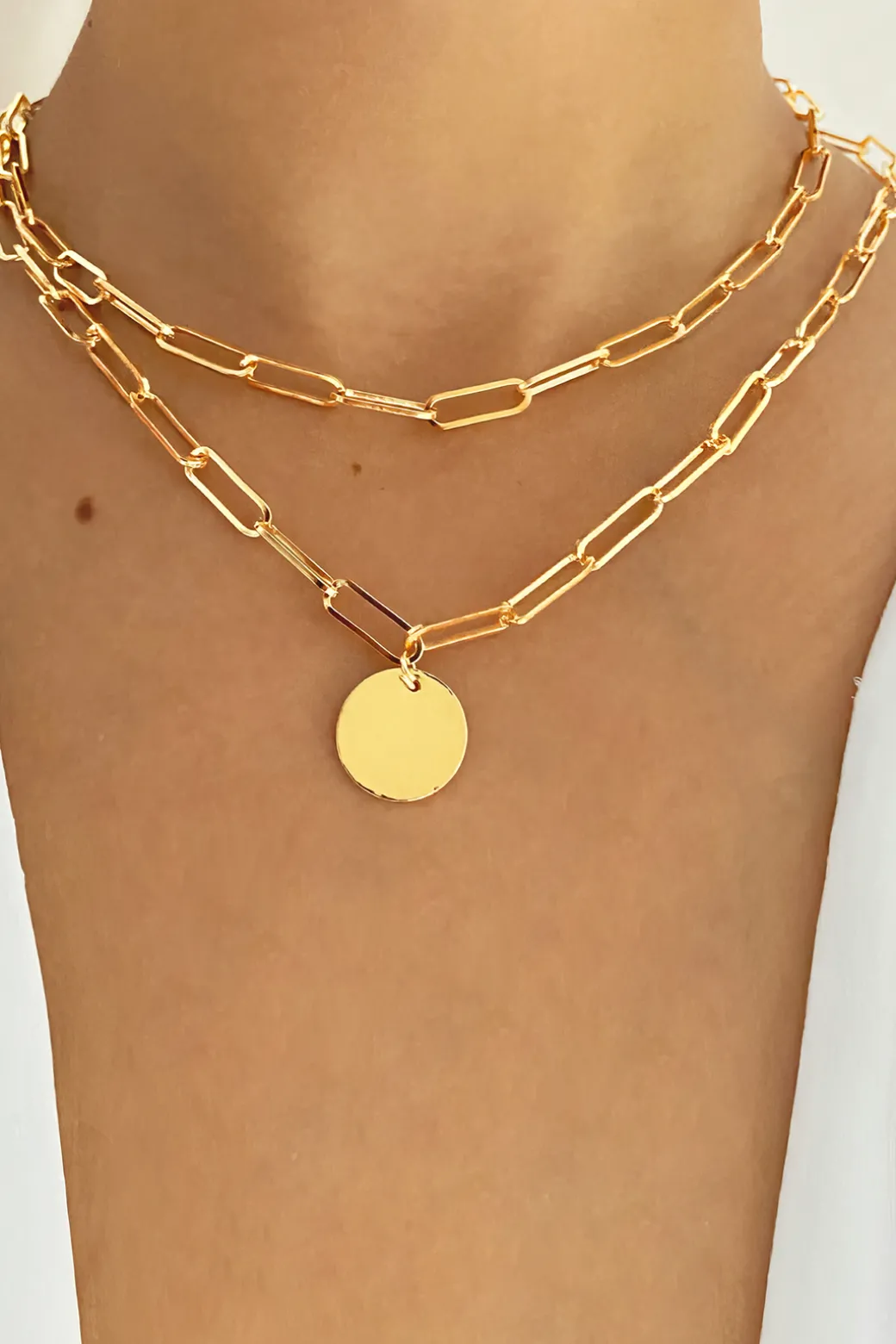 Fashion Chain Round Necklace Necklaces | Accessories
