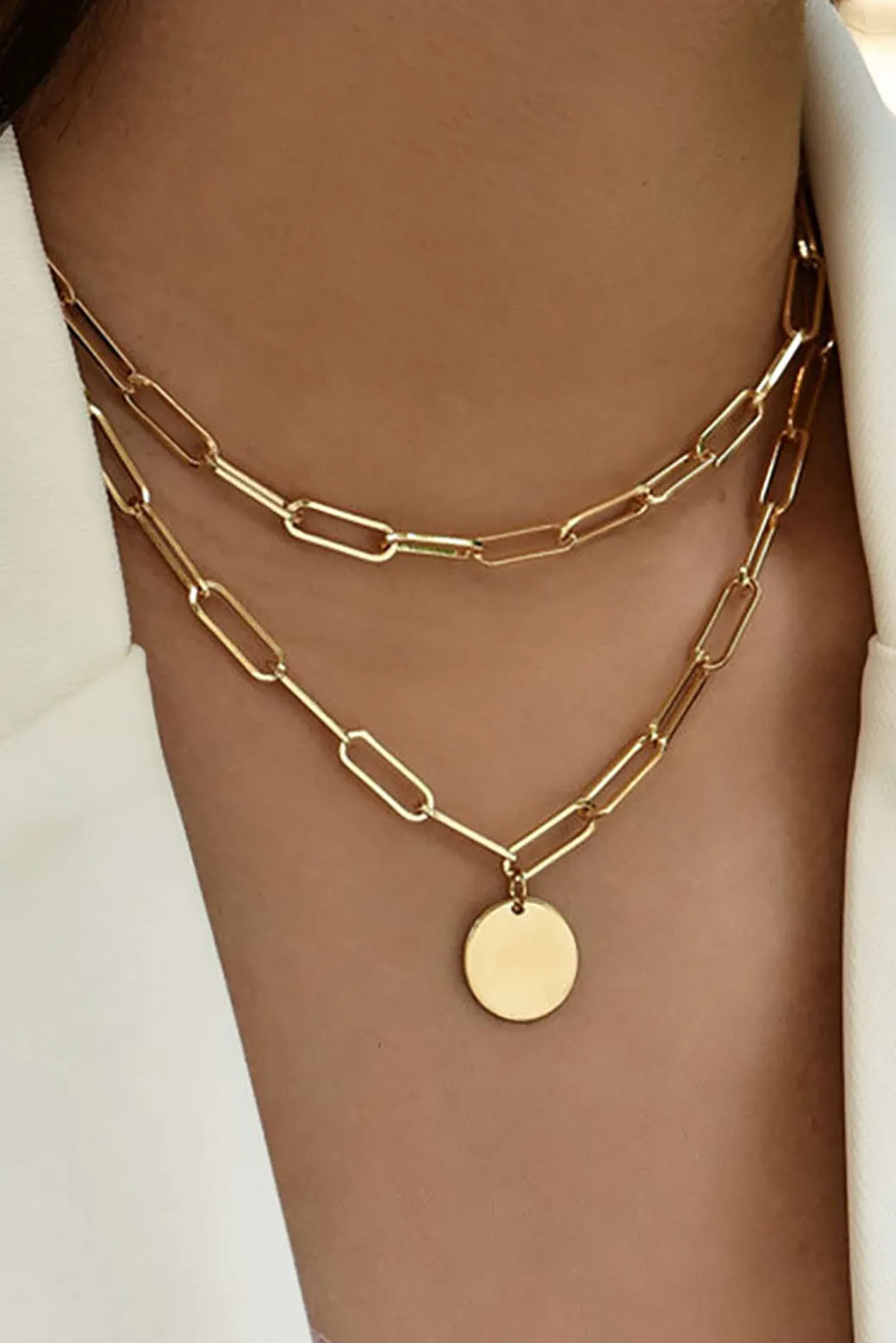 Fashion Chain Round Necklace Necklaces | Accessories