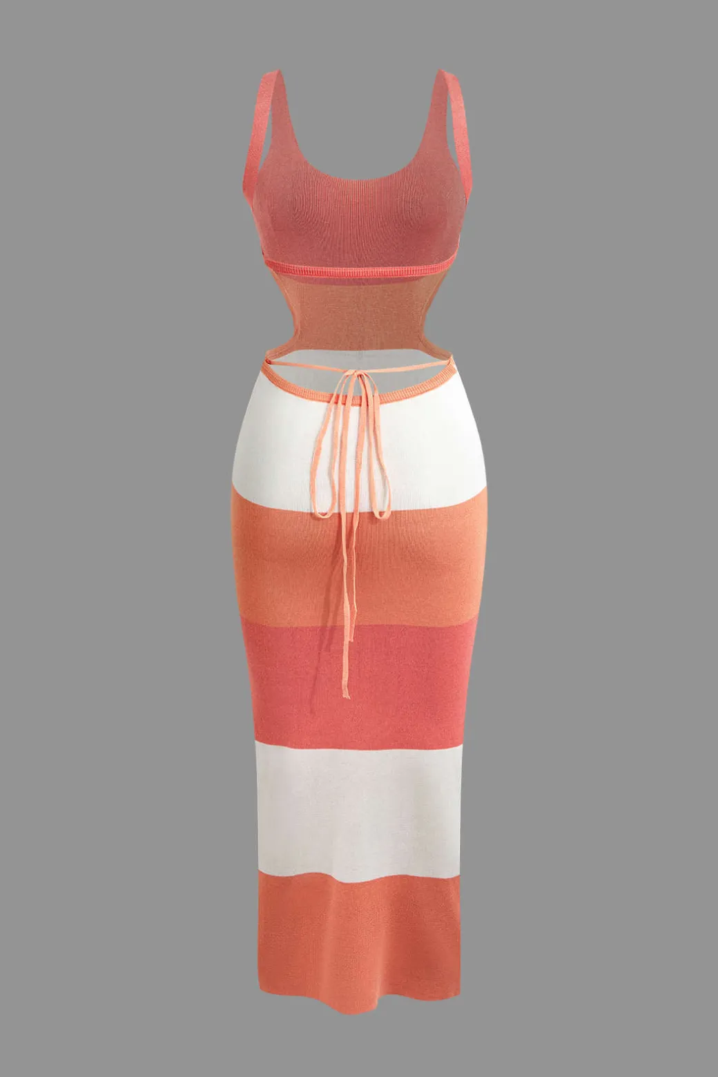 Outlet Color Block Backless Cami Knit Dress Knitwear | Knit Dresses