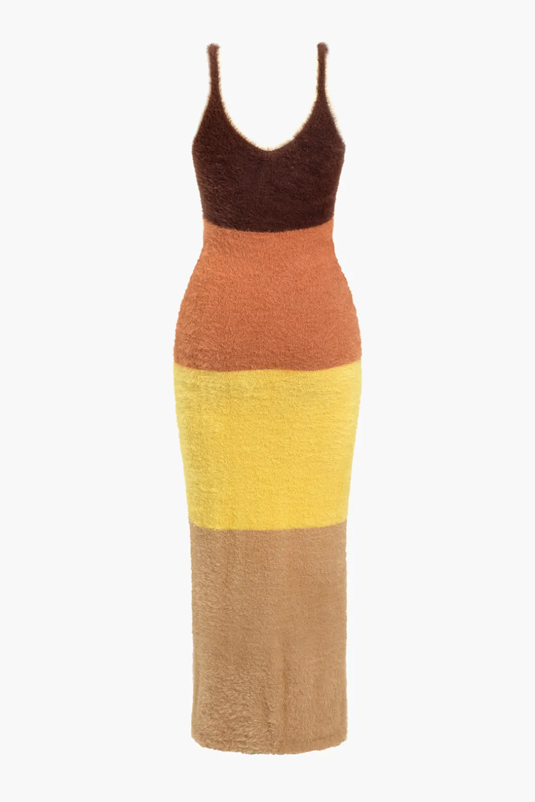Fashion Color Block Print Sweater Cut Out Sweater Dress Knit Dresses