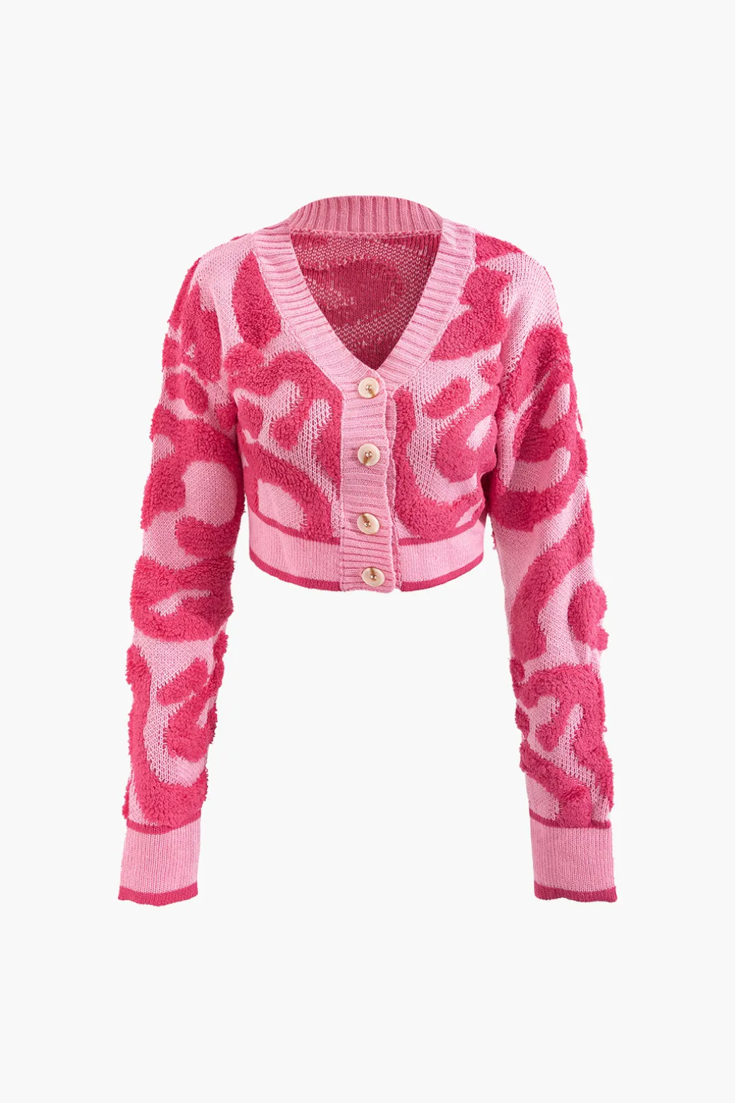 Hot Colorblock V-neck Knit Button Up Cardigan Outerwear | Knitwear