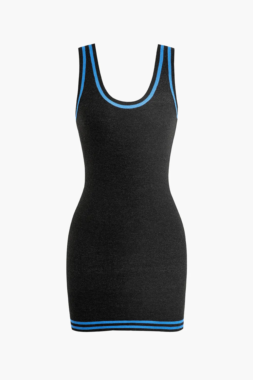 Fashion Contrast Knit Tank Mini Dress Knit Dresses