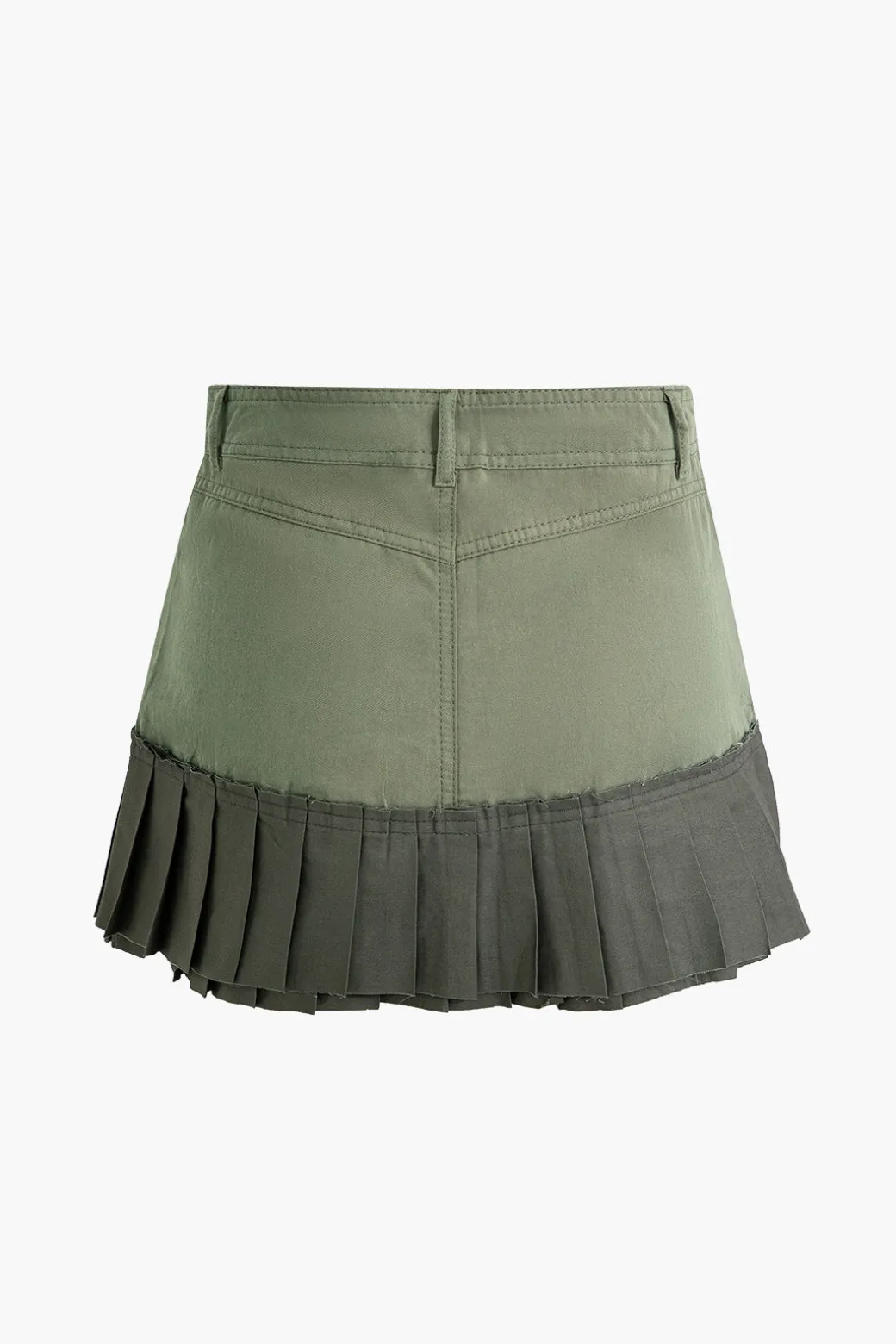 Sale Contrast Pleated Mini Skirt Skirts