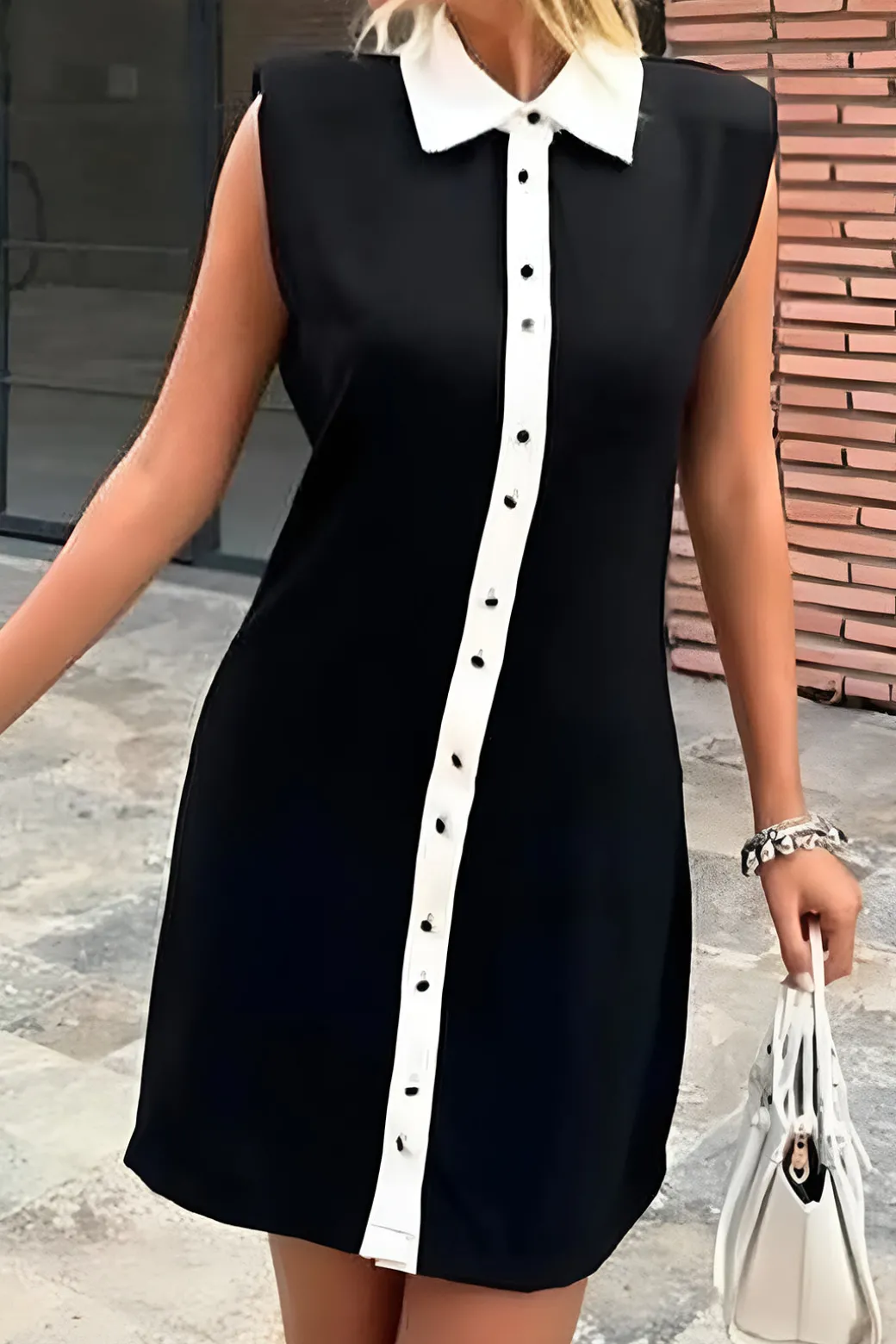 Sale Contrast Sleeveless Mini Dress Mini Dresses