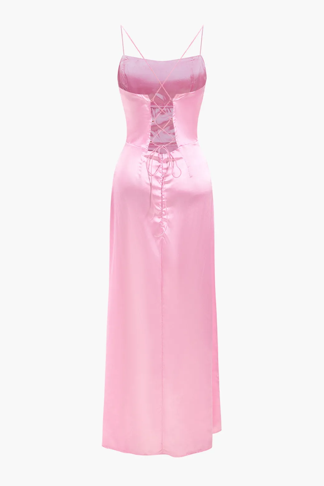 Cheap Corset Cowl Neck High Slit Maxi Dress Maxi Dresses
