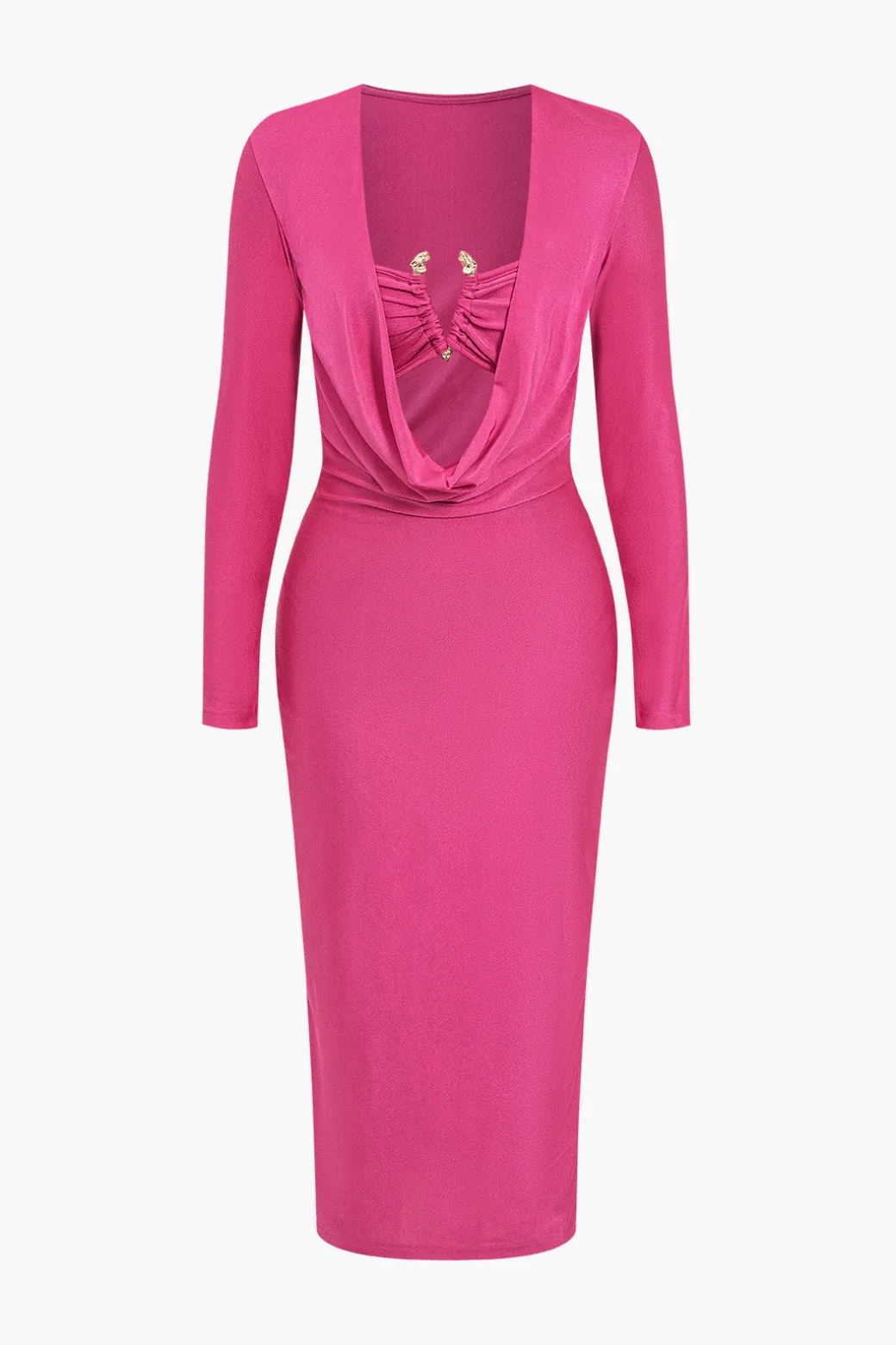Fashion Cowl Neck Long Sleeve Maxi Dress Long Sleeve Dresses | Maxi Dresses