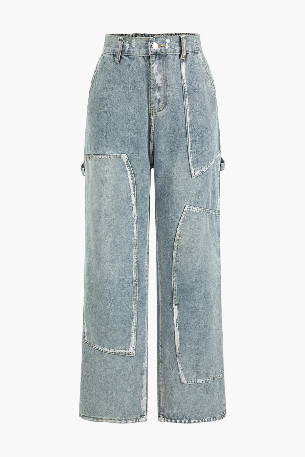 New Denim Patchwork Design Jeans Jeans