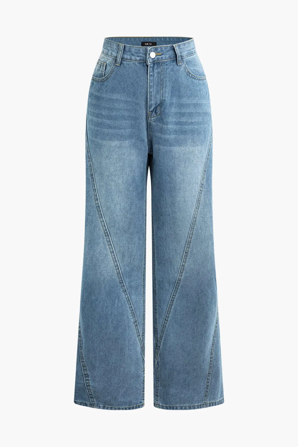 Discount Faded Straight Leg Jeans Jeans