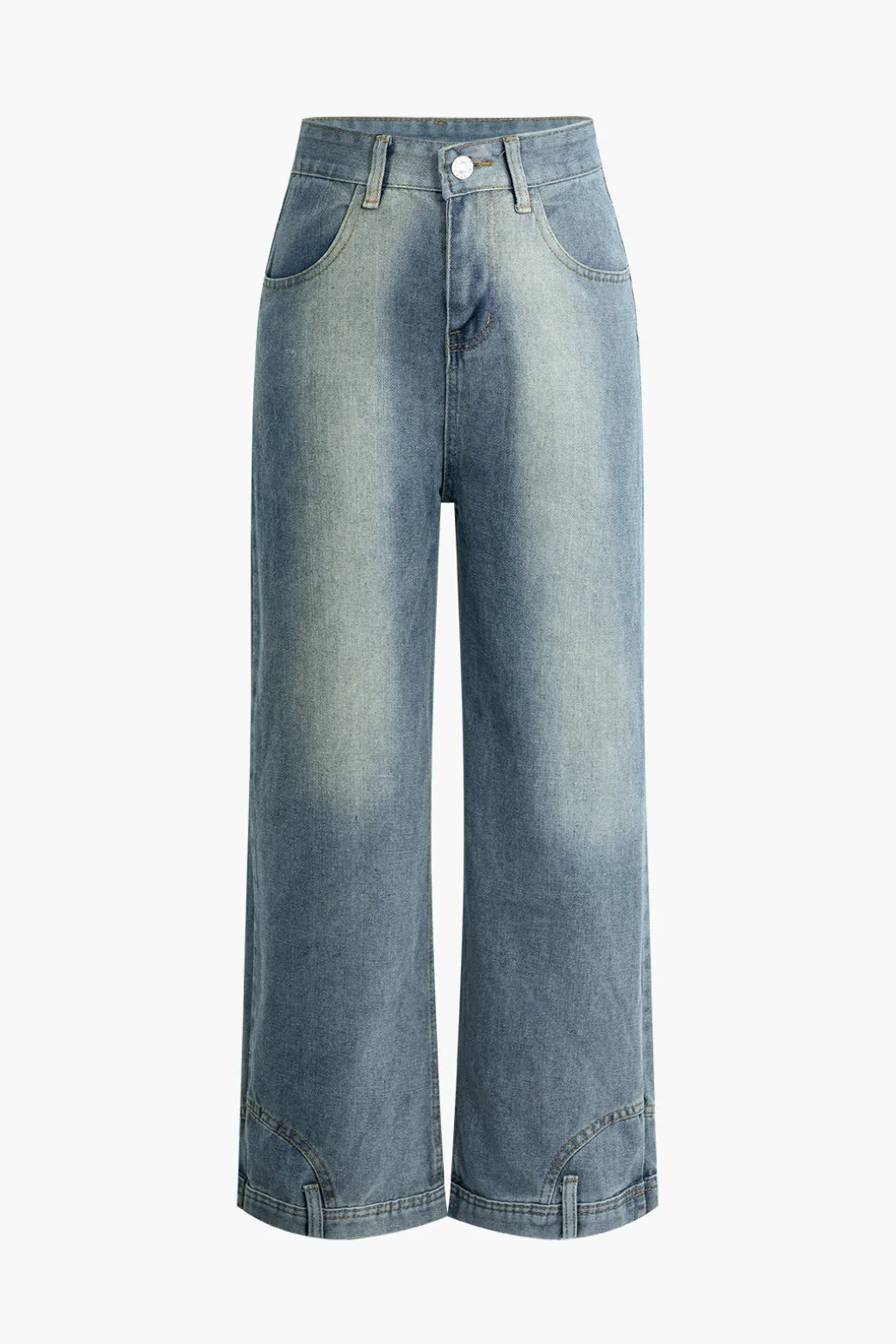 Outlet Faded Wide Leg Jeans Jeans