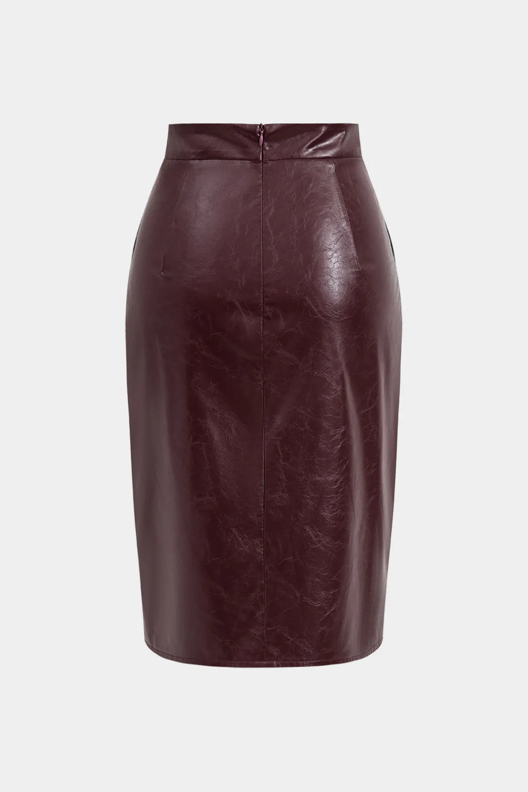 Flash Sale Faux Leather High Waist Split Skirt Skirts