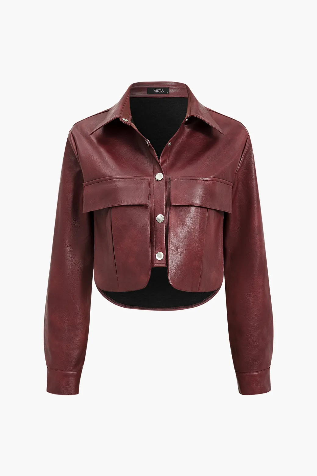 New Faux Leather Pocket Jacket Outerwear | Outerwear
