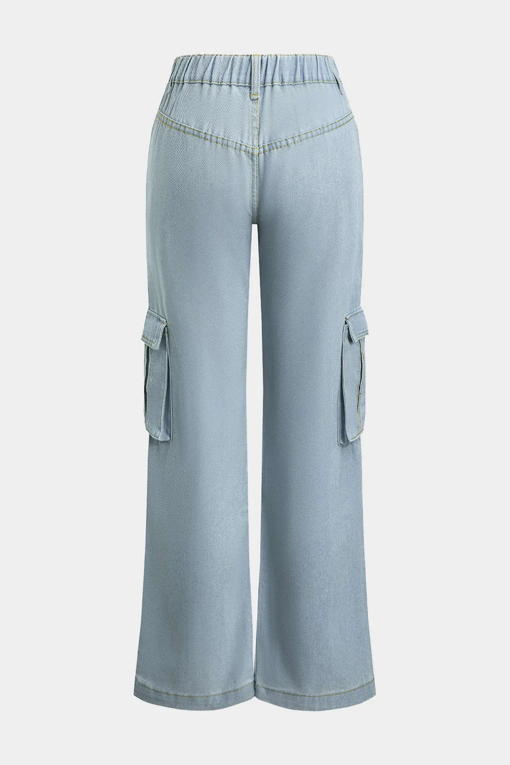 Best Sale Flap Pocket Straight Leg Jeans Jeans