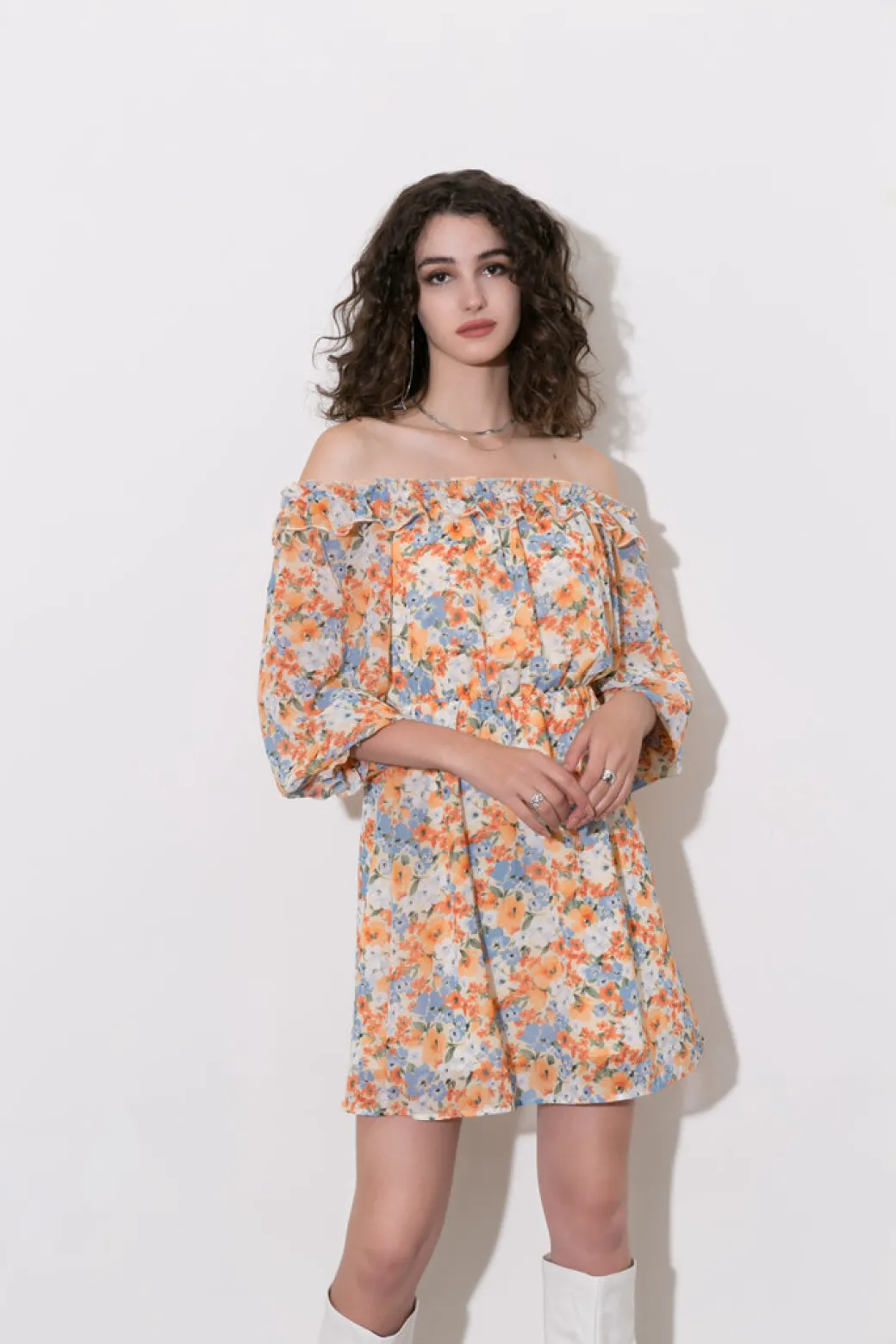 Sale Floral Off The Shoulder Mini Dress Mini Dresses