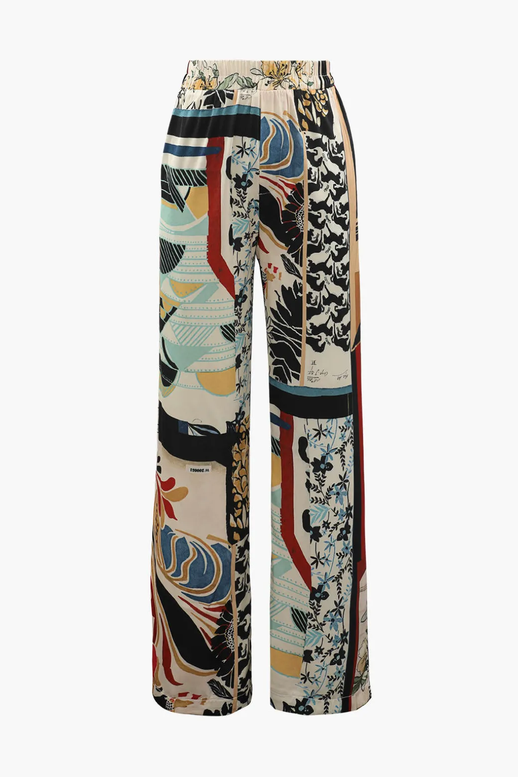 Flash Sale Floral Print High Waisted Straight Leg Pants Pants