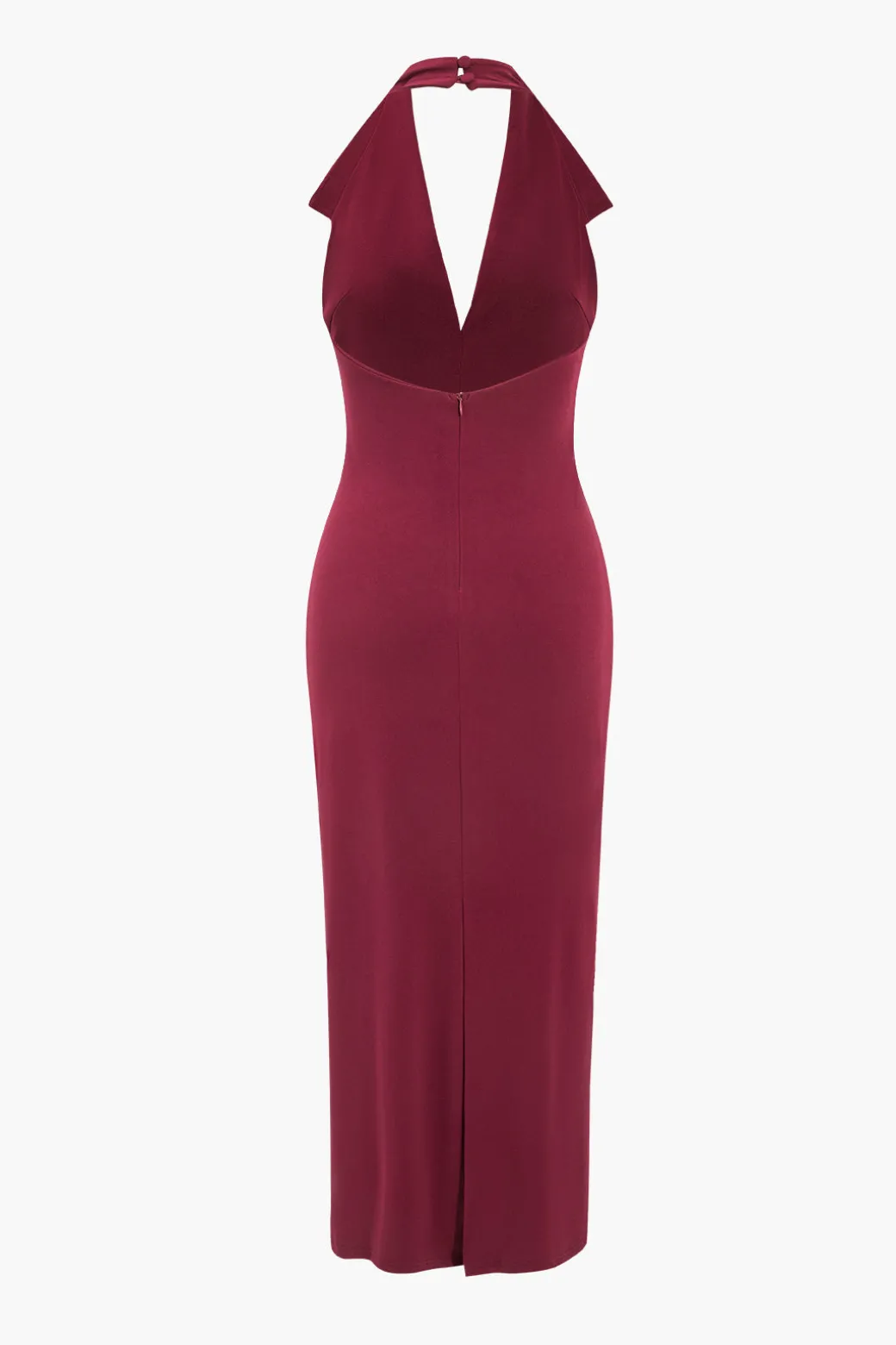Cheap Halter V-neck Sleeveless Midi Dress Midi Dresses