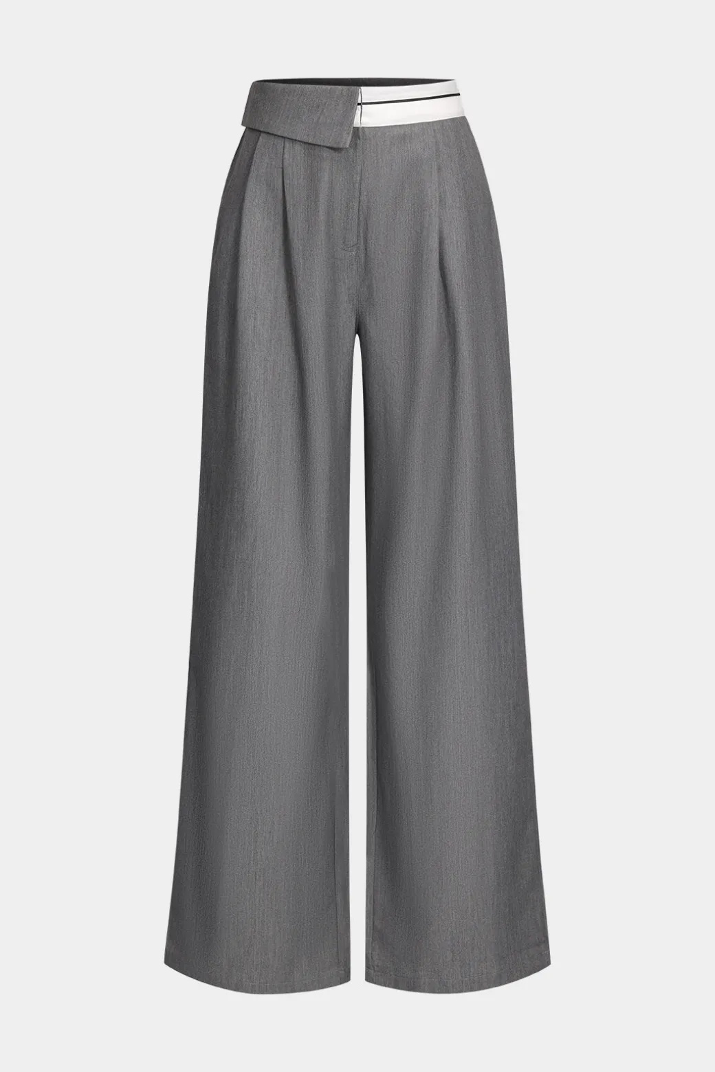 Cheap High Waist Patchwork Pocket Trousers Pants