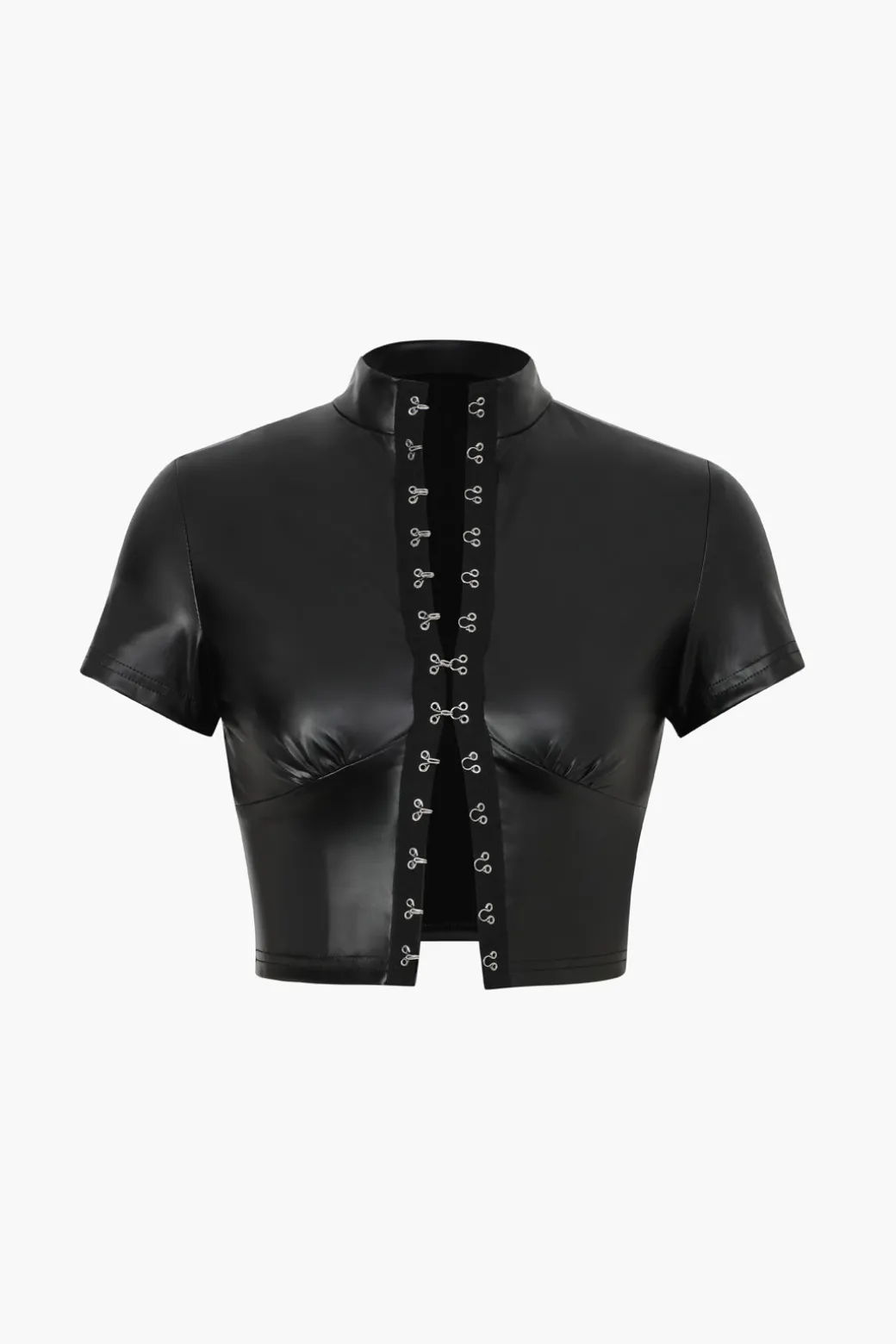 Best Hook And Eye Faux Leather T-Shirt T-Shirts