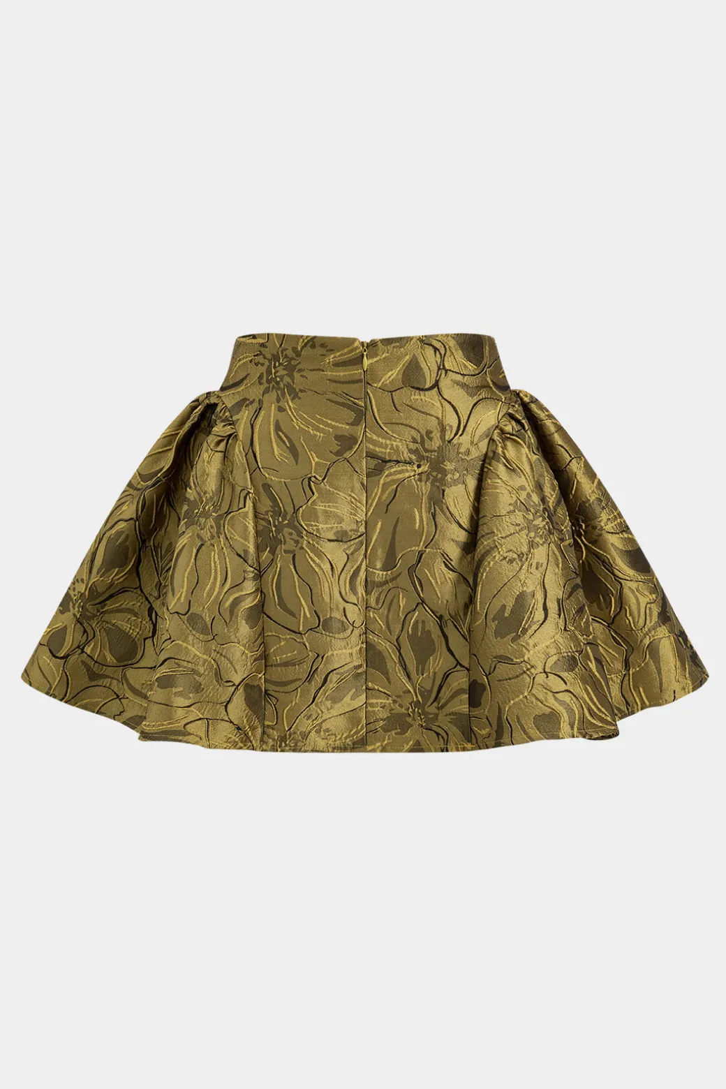 Cheap Jacquard Metallic Puff Zipper Skirt Skirts