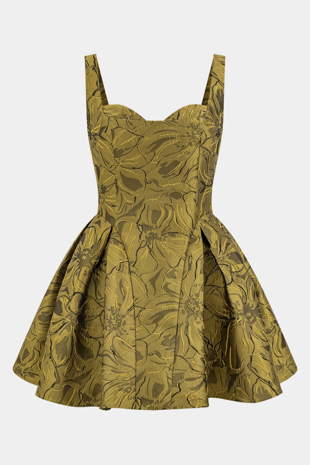 Outlet Jacquard Ruched Sleeveless Mini Dress Mini Dresses