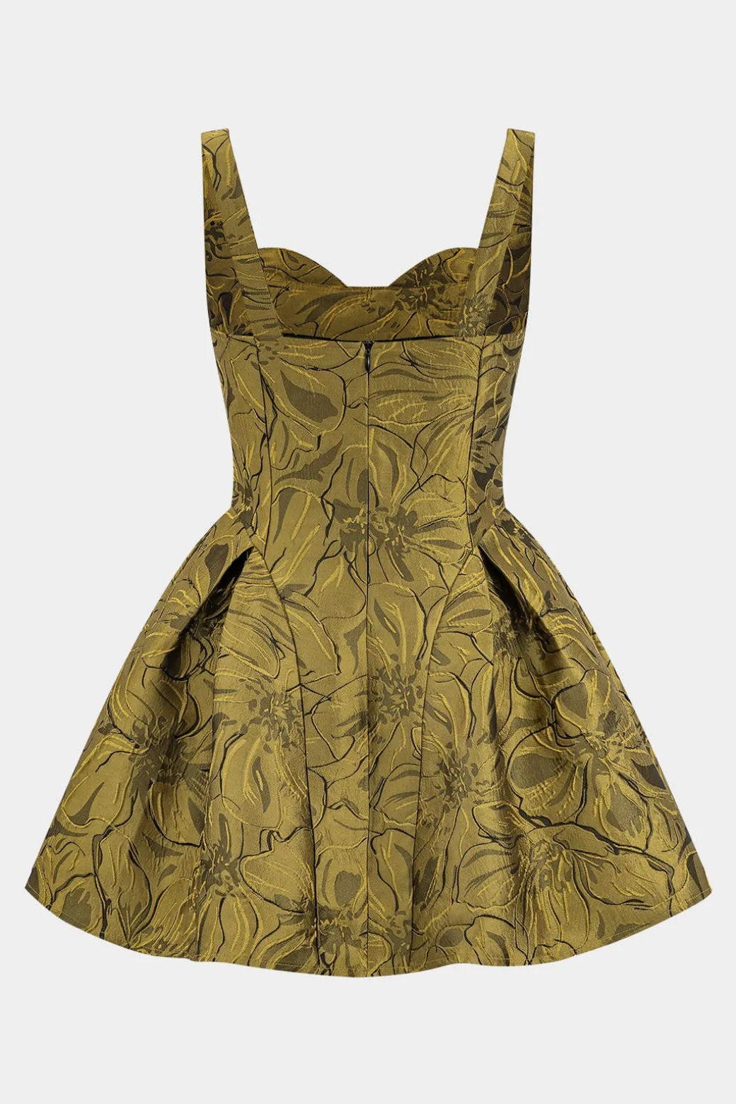 Outlet Jacquard Ruched Sleeveless Mini Dress Mini Dresses