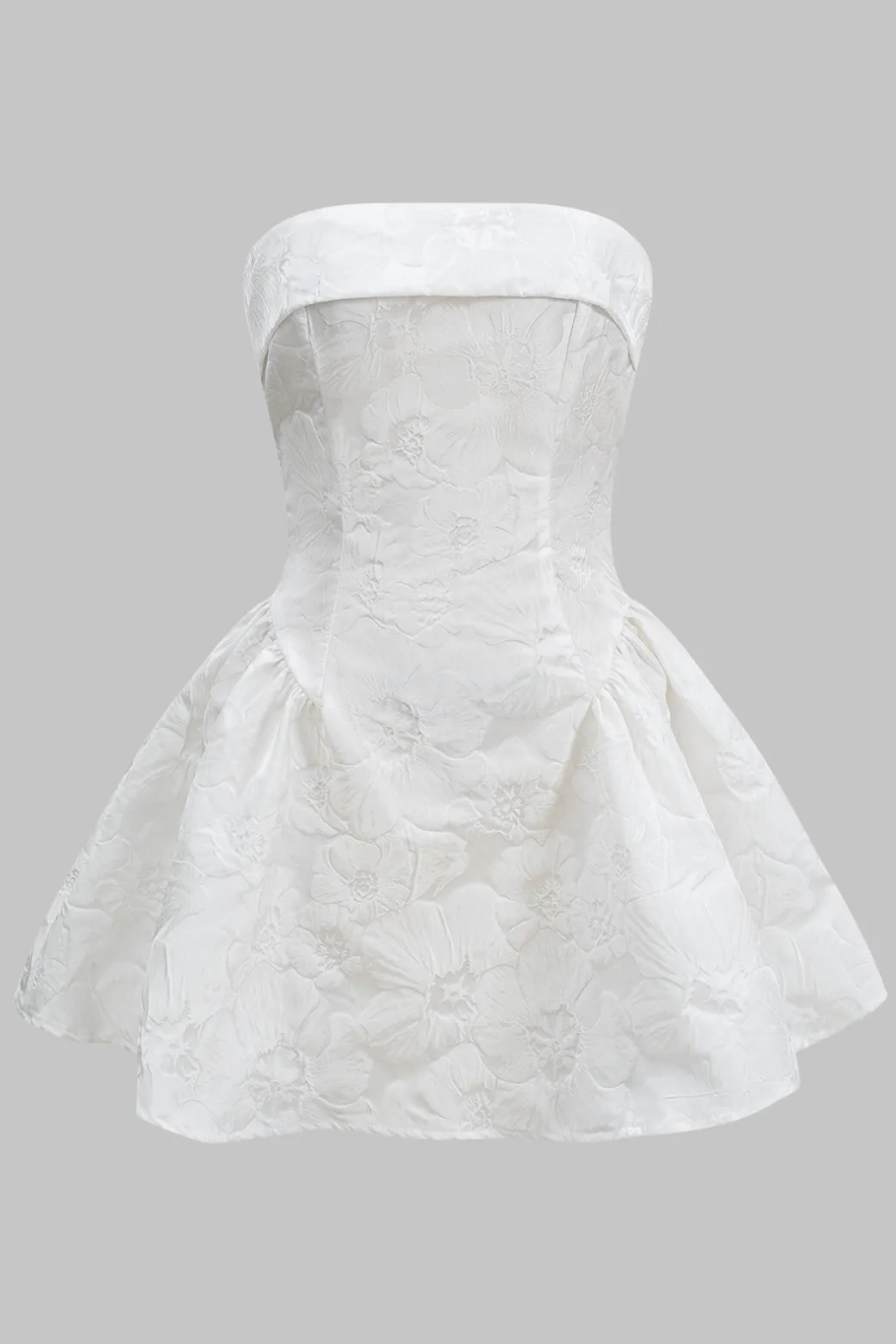 Fashion Jacquard Strapless Bow Knotted Mini Dress Mini Dresses