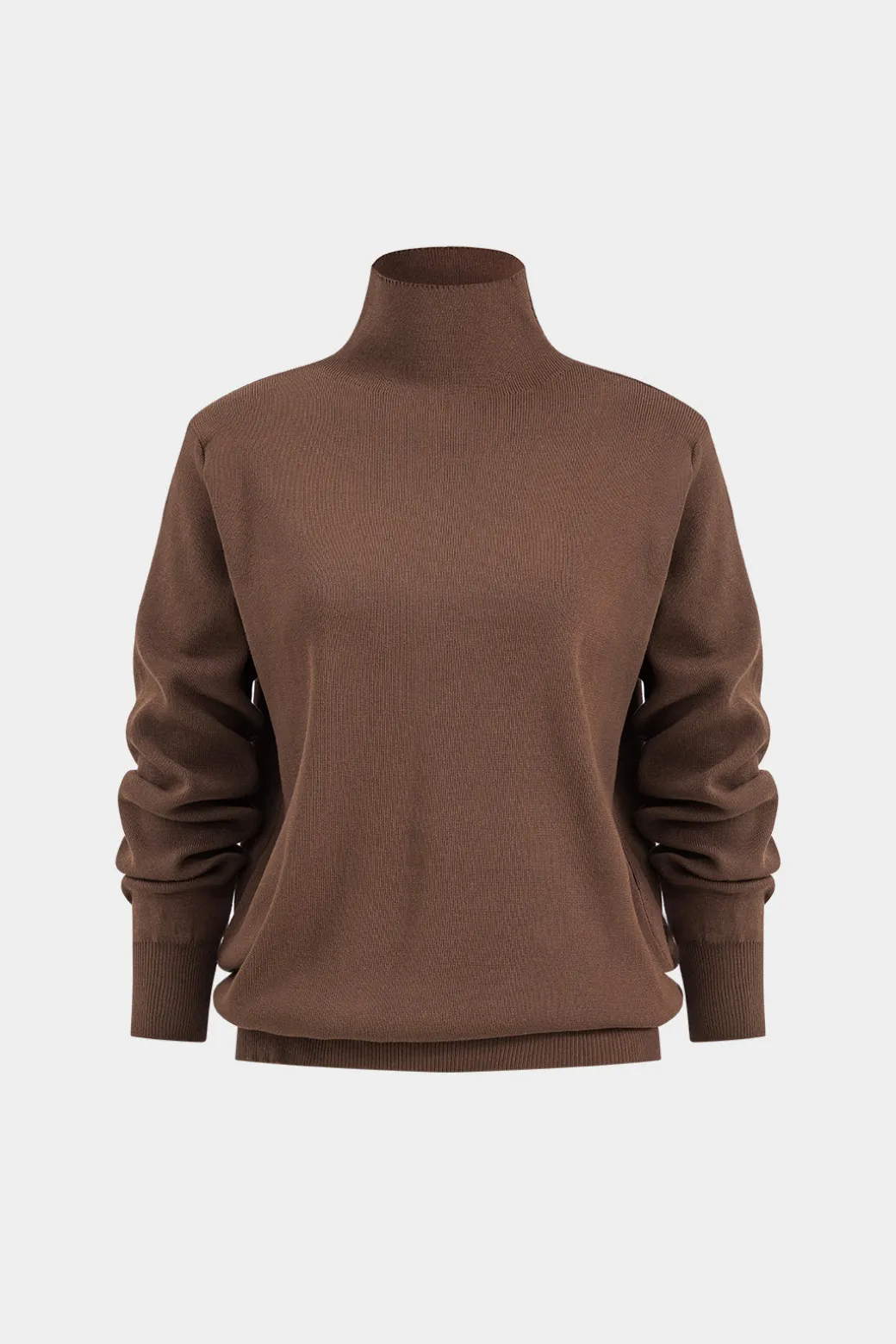 Cheap Knit Mock Neck Top And Contrast Top And Pants Set Knitwear | Knit Sets