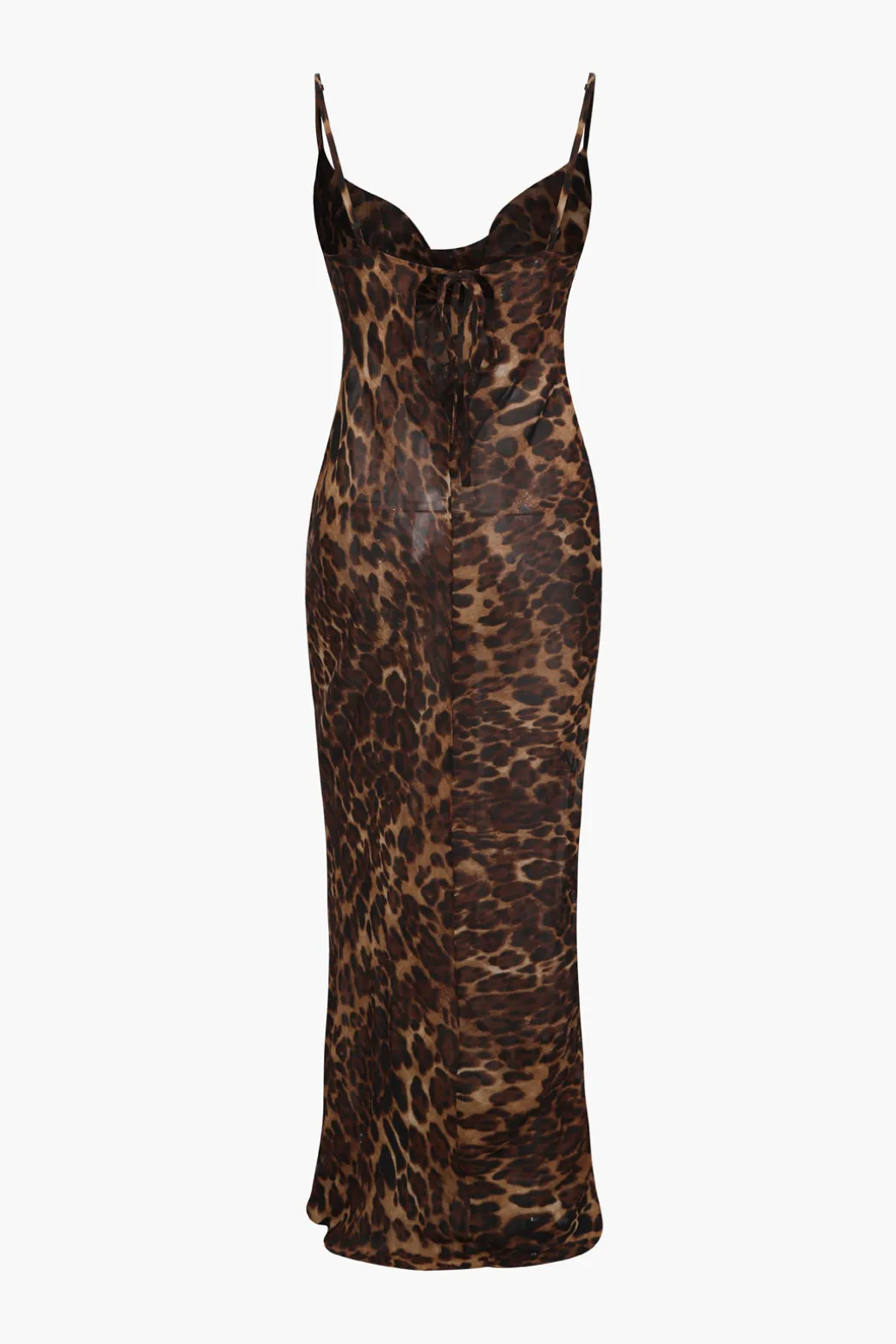 Clearance Leopard Print Draped Maxi Dress Maxi Dresses