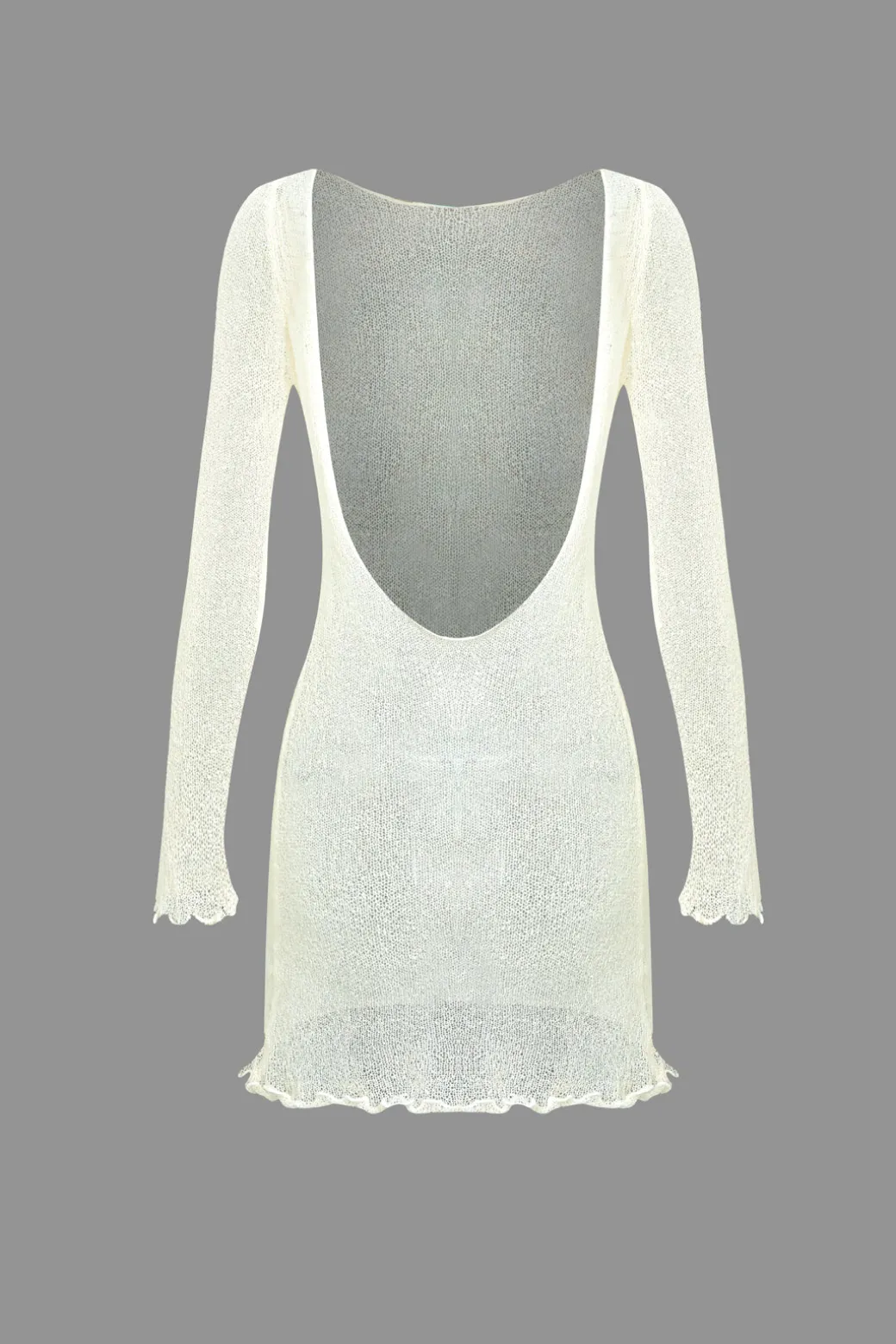 Hot Lettuce Trim Backless Cover Up Swimwear