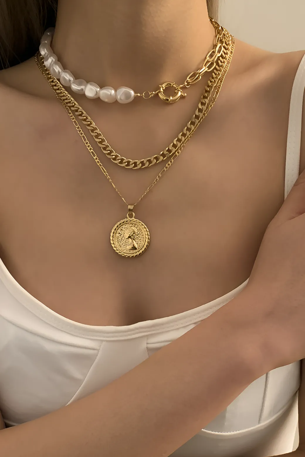 Discount Multi-Layer Pearl Necklace Necklaces | Accessories