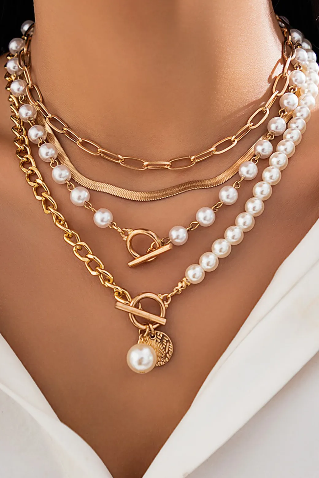 Flash Sale Multi-Layer Pearl Necklace Necklaces | Accessories