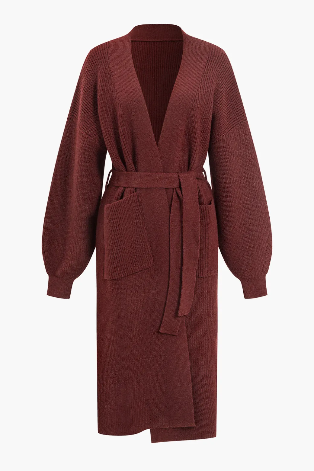 Online Open Front Long Knit Cardigan Outerwear | Outerwear