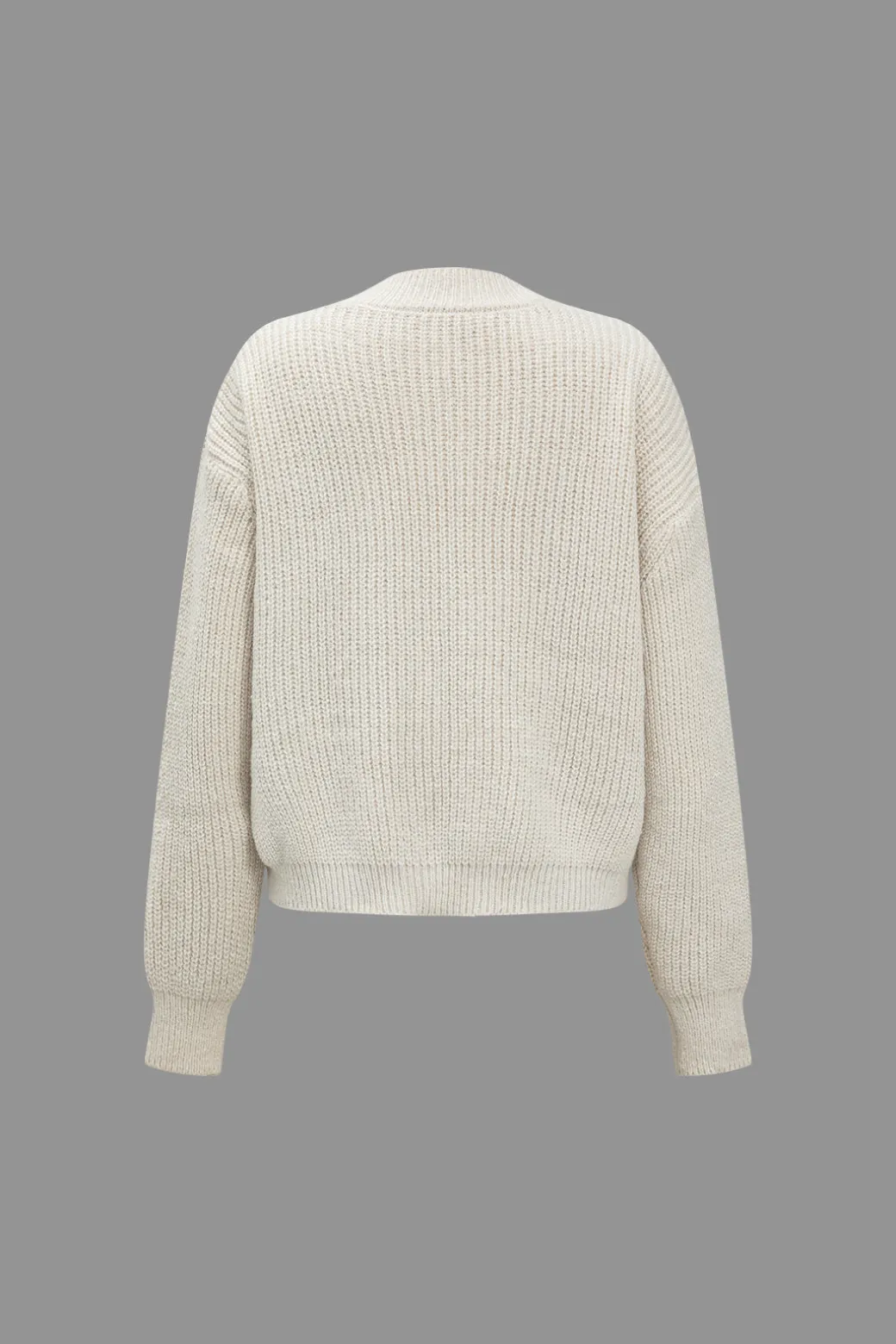 Fashion Patchwork Denim Knit Color Block Button Asymmetrical Pocket Cardigan Outerwear | Knitwear