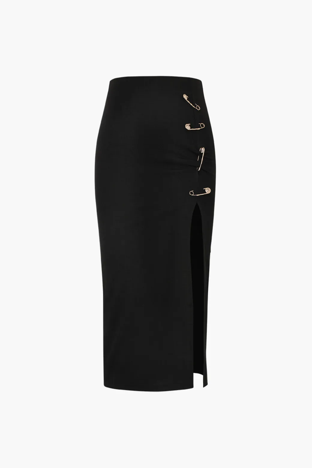 Clearance Pothook Detail Slit Midi Skirt Skirts