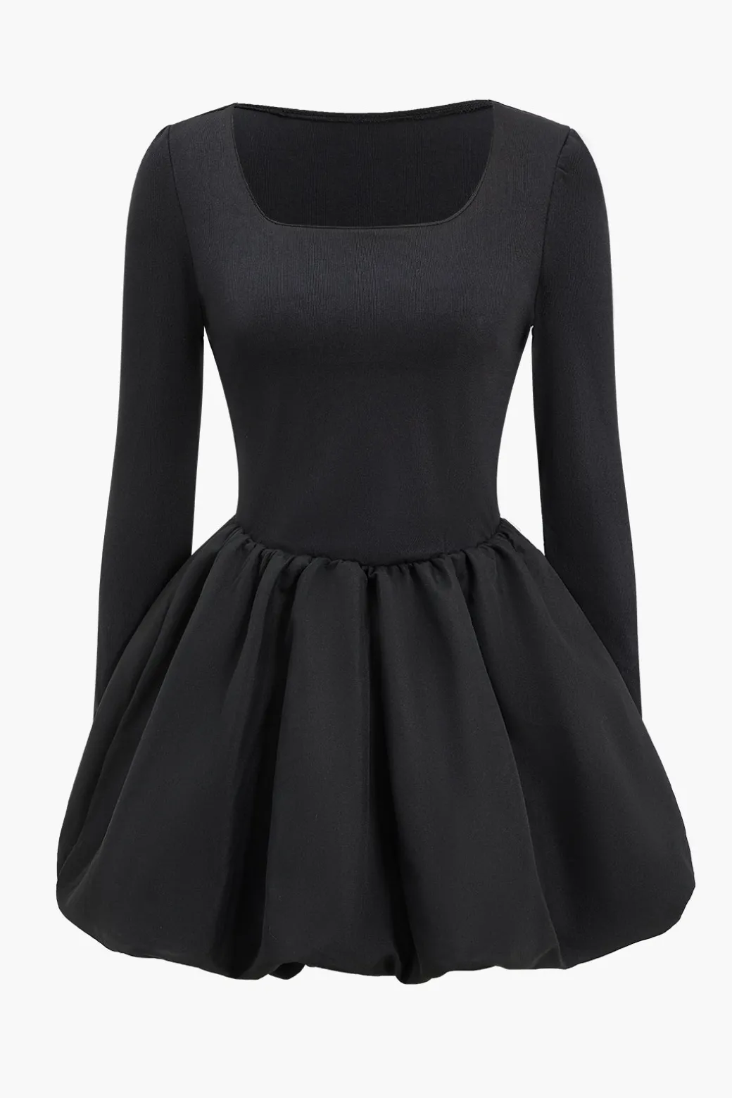 Discount Puff Long Sleeve Mini Dress Long Sleeve Dresses | Mini Dresses