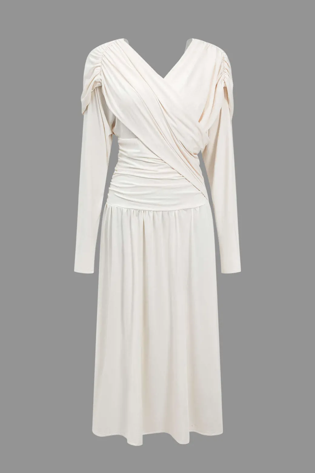 New Ruched Backless Maxi Dress Long Sleeve Dresses | Maxi Dresses