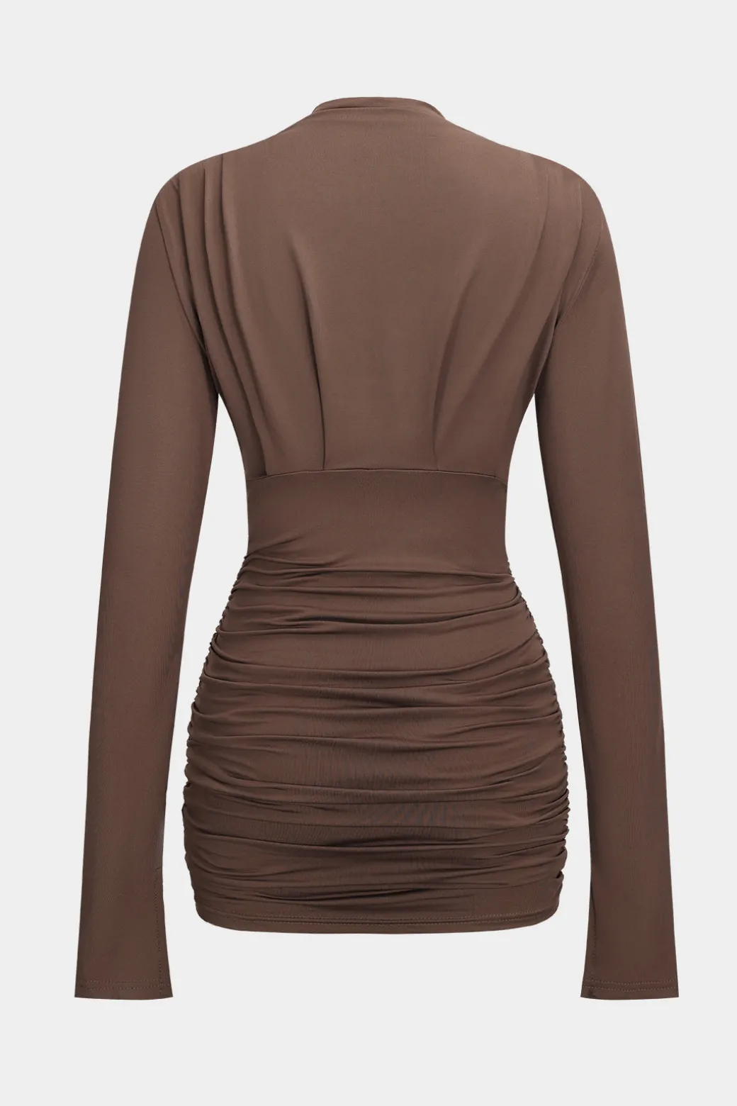 Discount Ruched Long Sleeve Mini Dress Long Sleeve Dresses | Mini Dresses