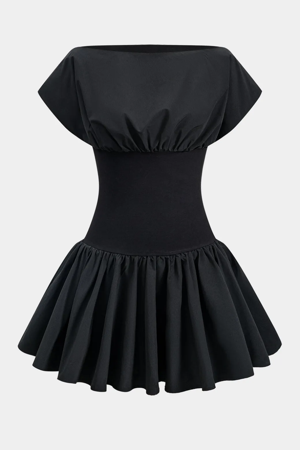 Discount Ruched Patchwork Mini Dress Mini Dresses