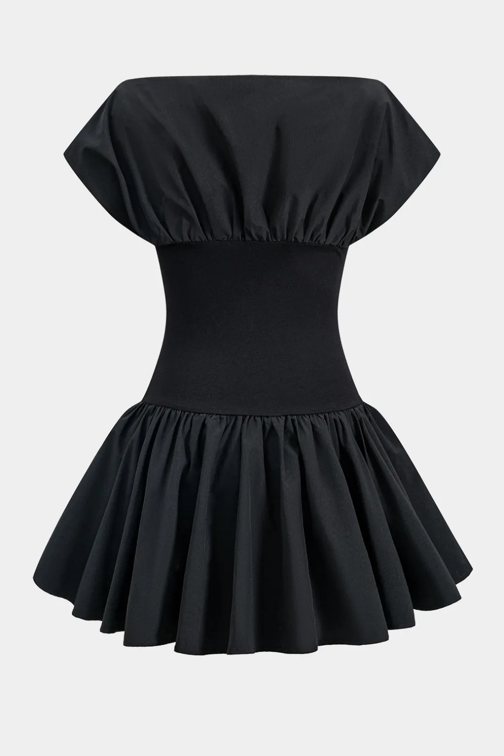 Discount Ruched Patchwork Mini Dress Mini Dresses