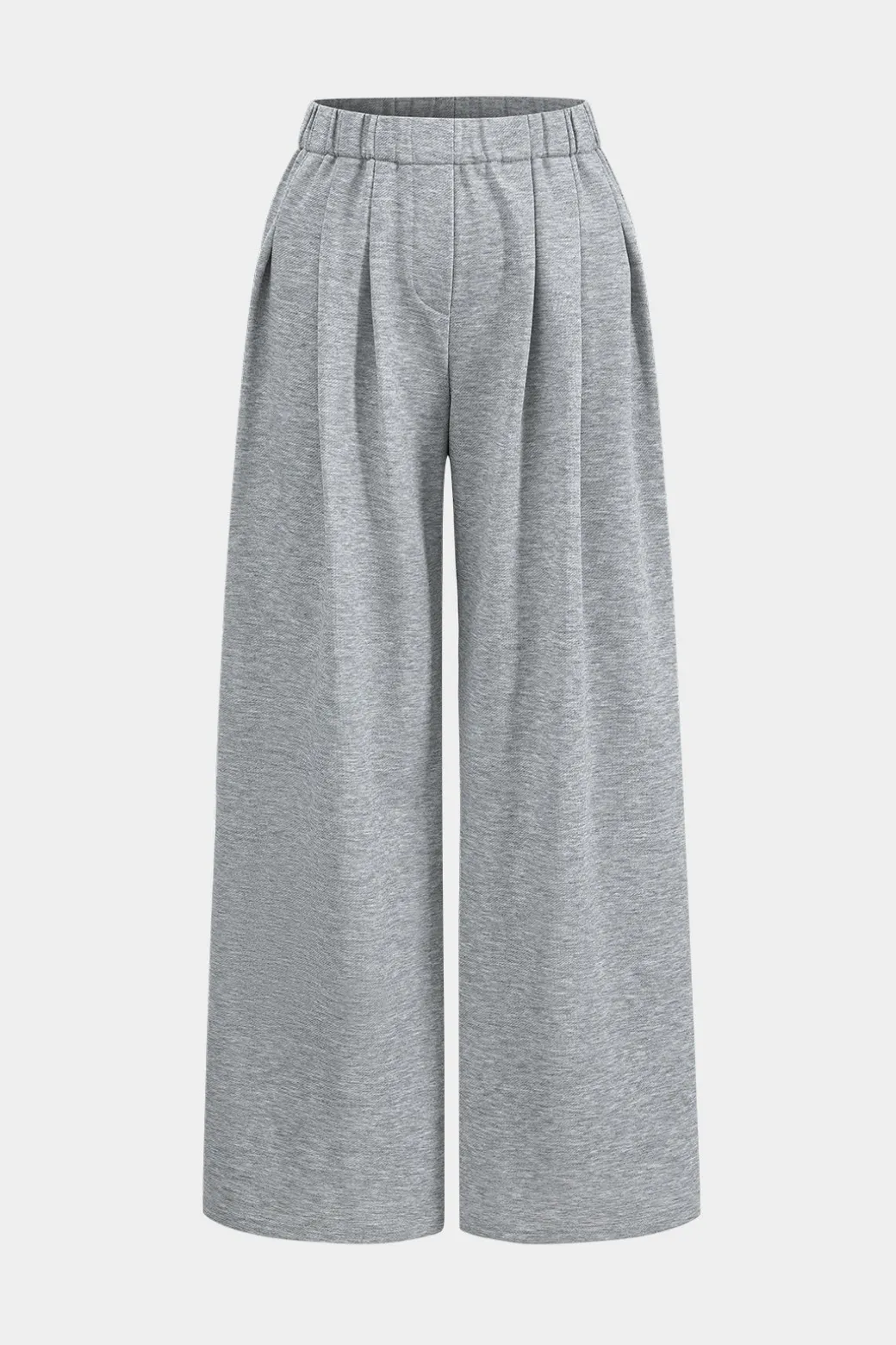 Cheap Ruched Wide Leg Trousers Pants
