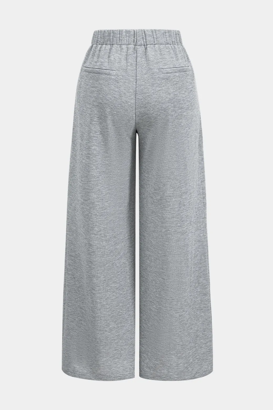 Cheap Ruched Wide Leg Trousers Pants