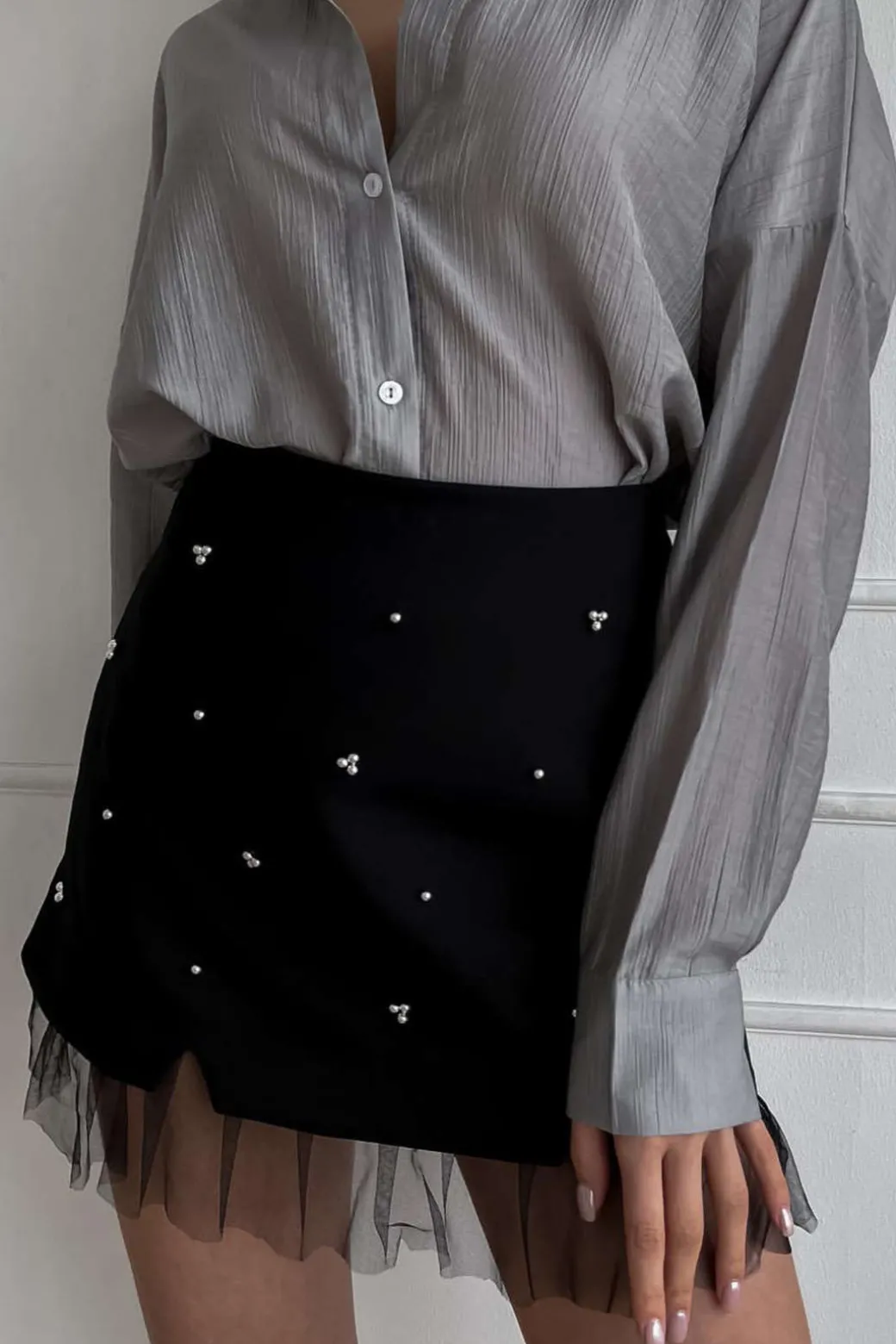 Flash Sale Ruffle Patchwork High Waist Skirt Skirts